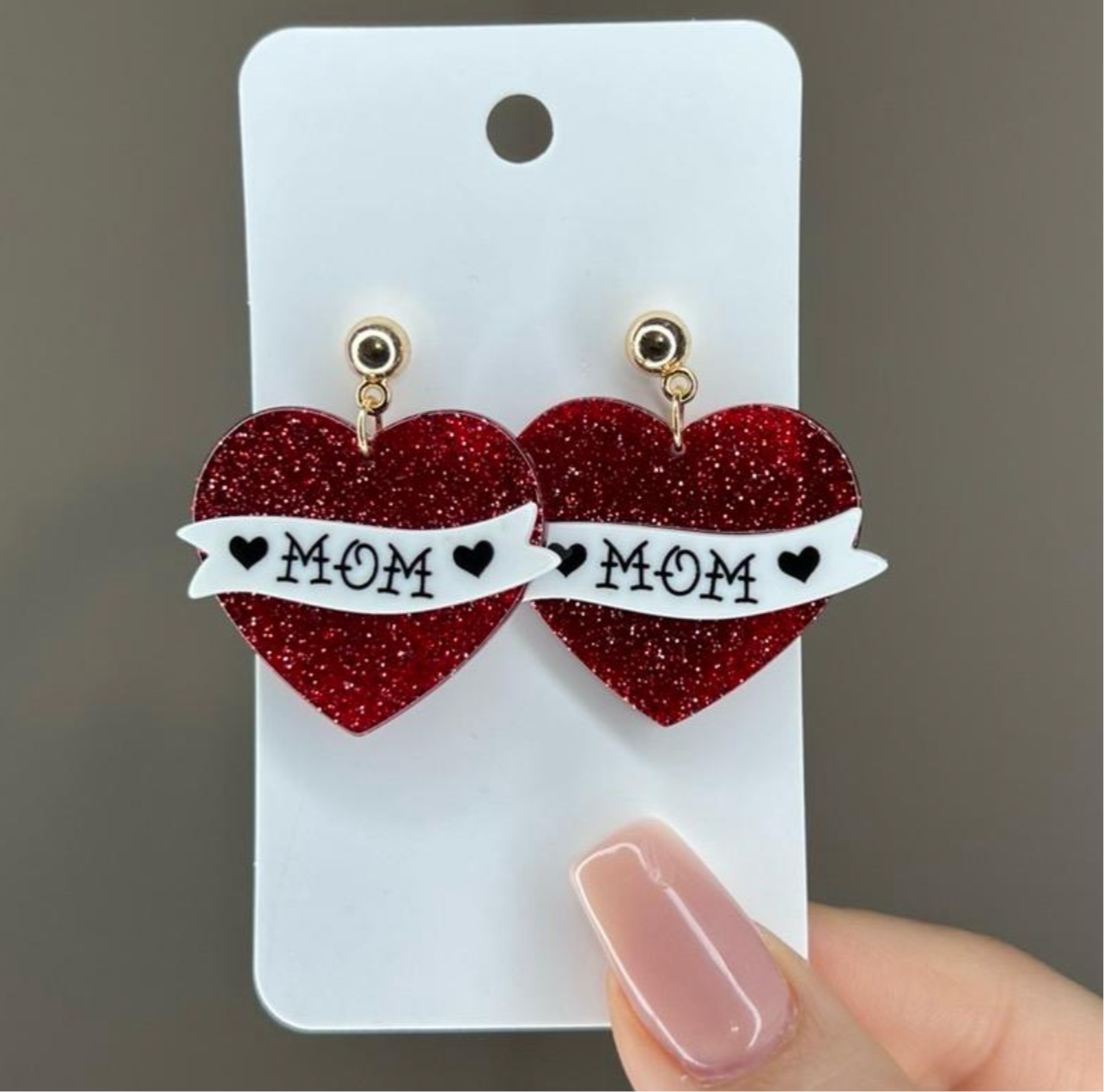 Mom tattoo earrings