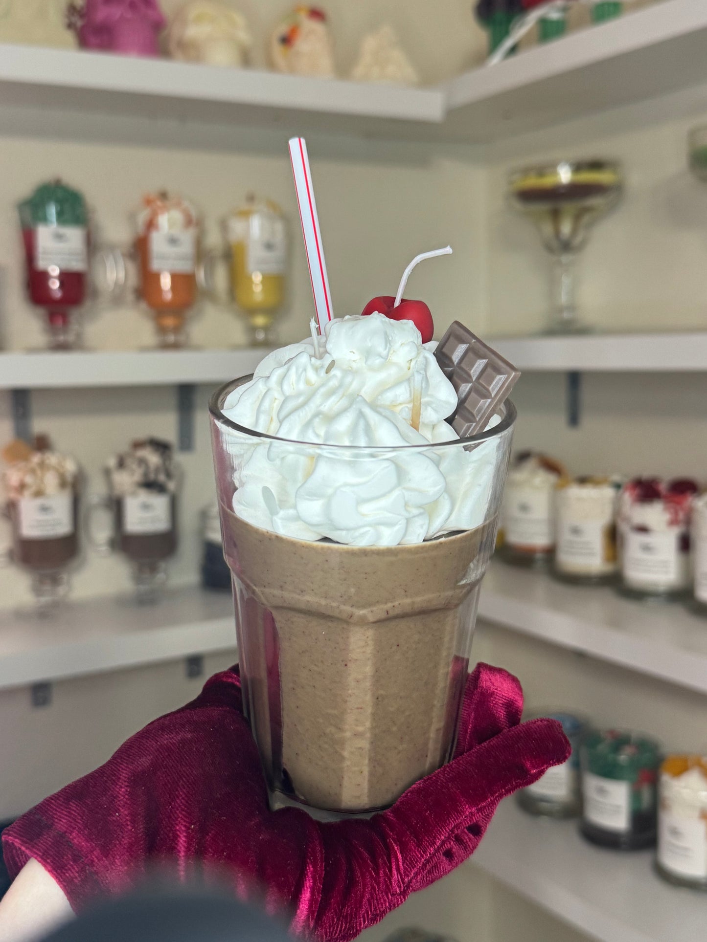 Chocolate shake candle