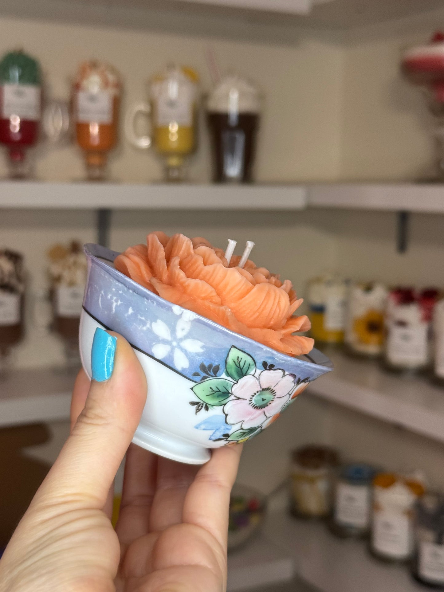 Up cycle, teacup candles