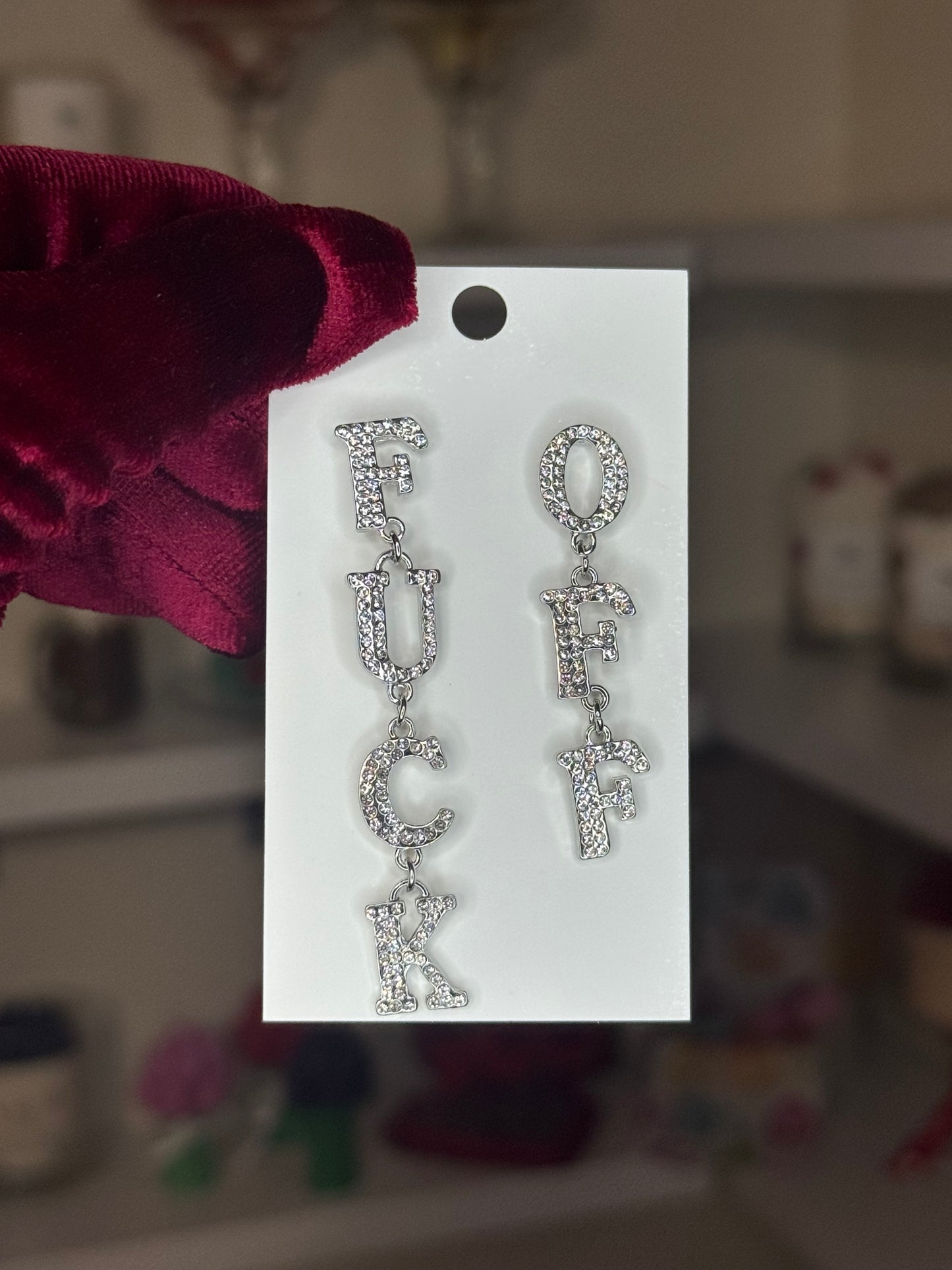 Fuck off earrings