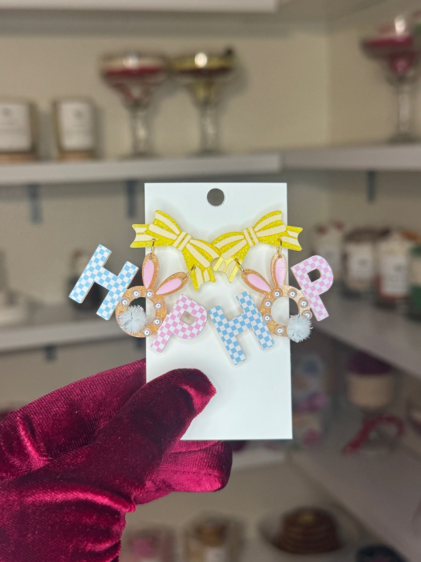 Easter hop earrings