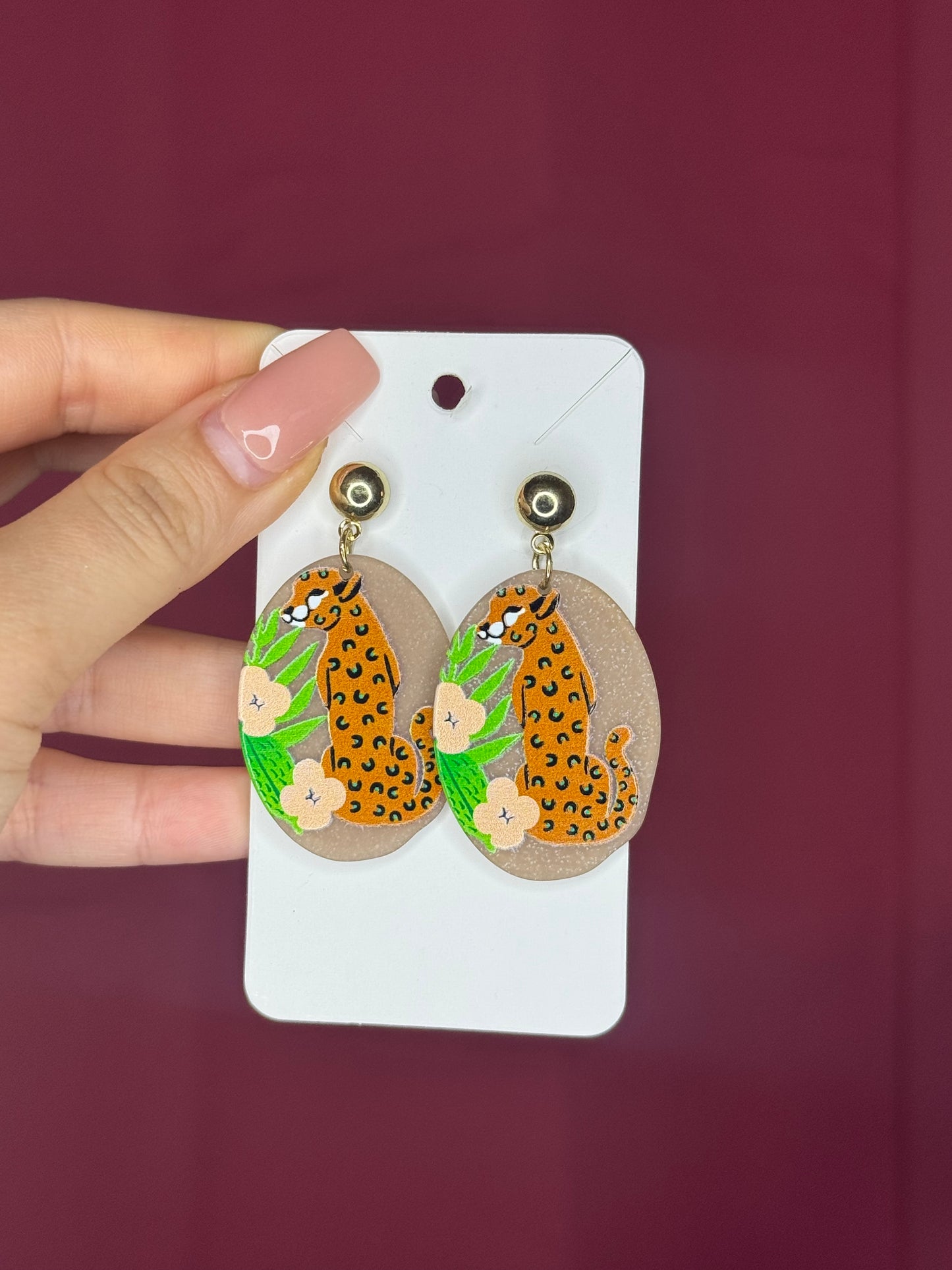 Cheetah earrings