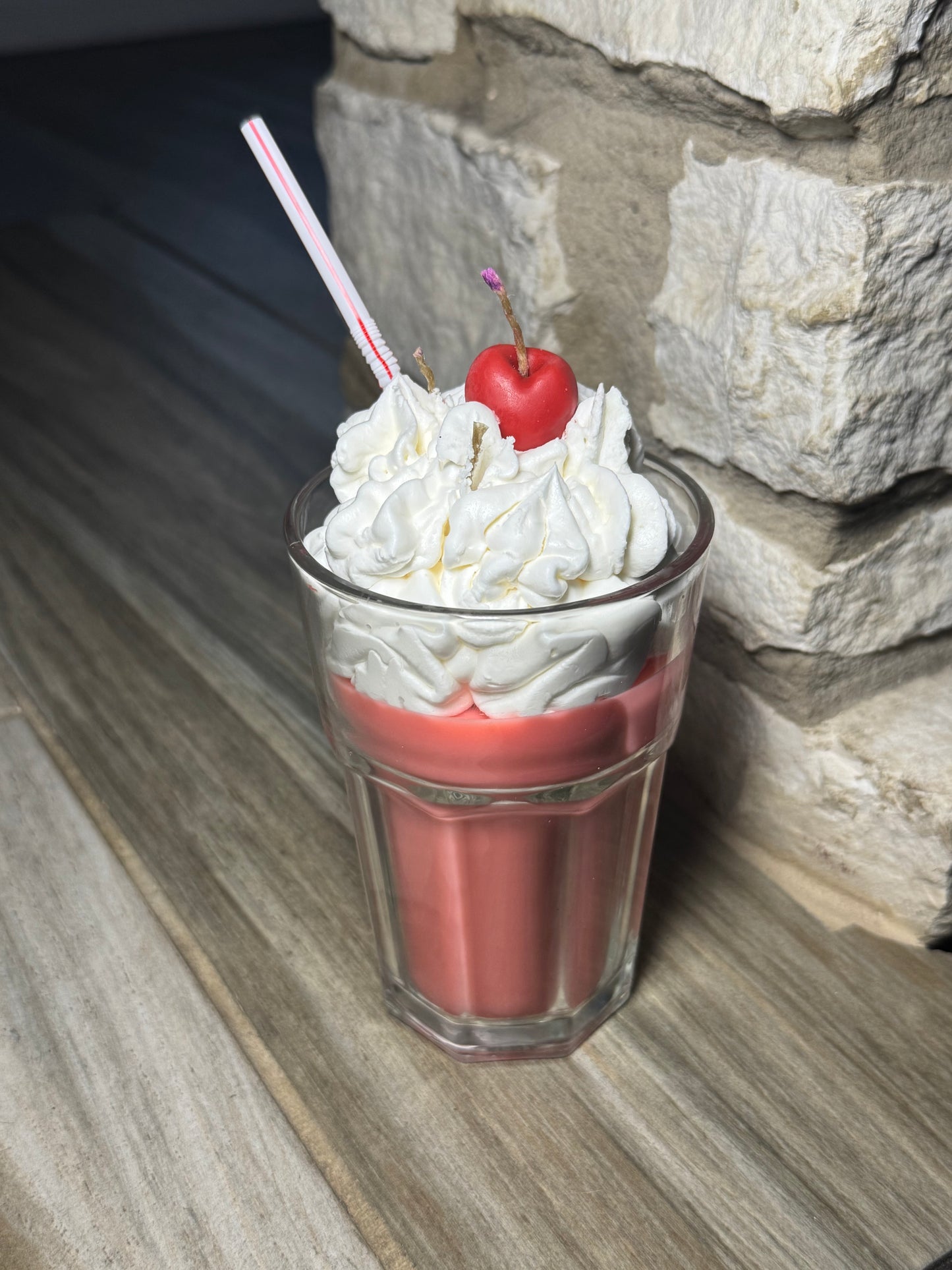 Strawberry shake candle