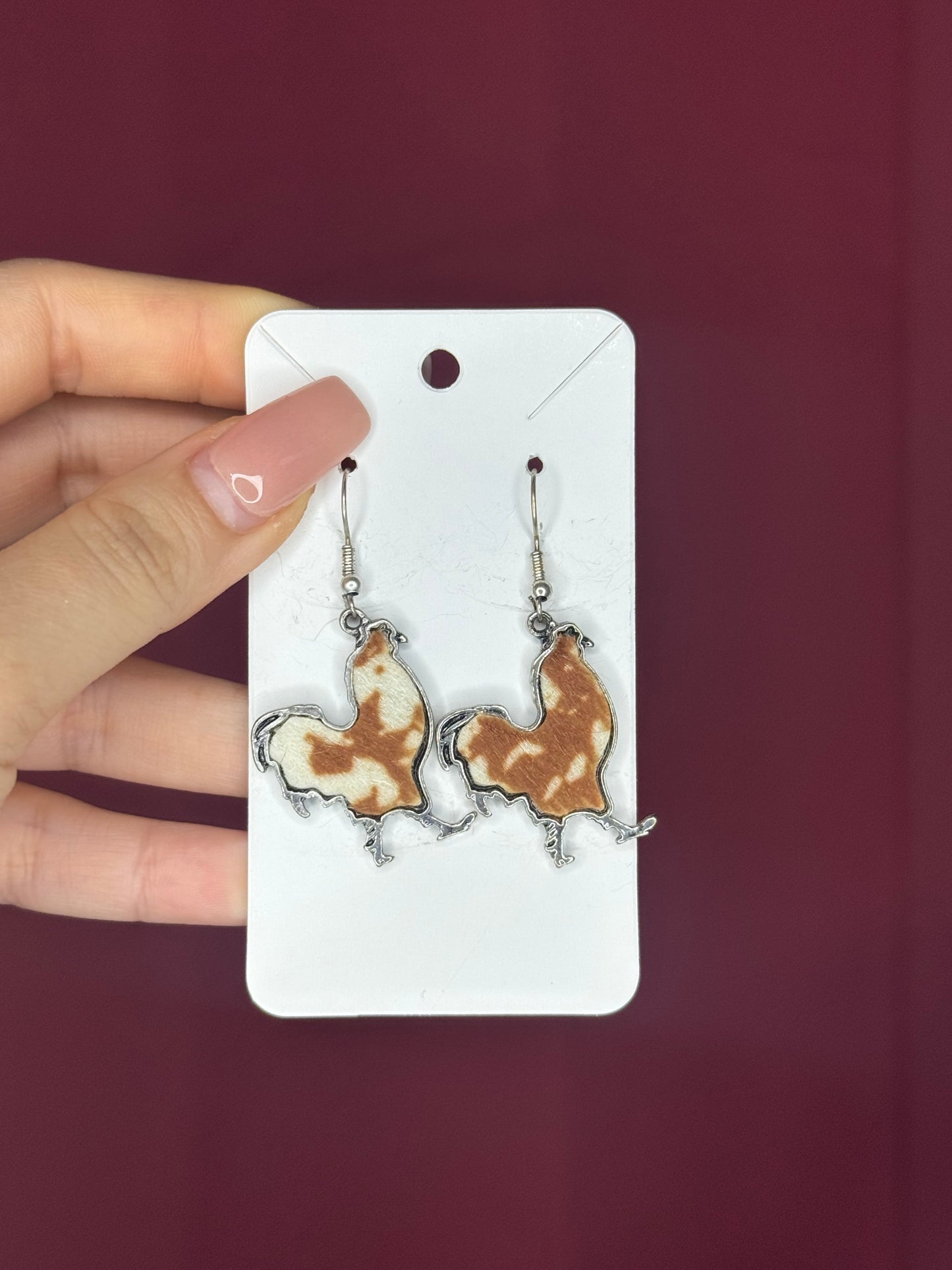 Chicken earrings