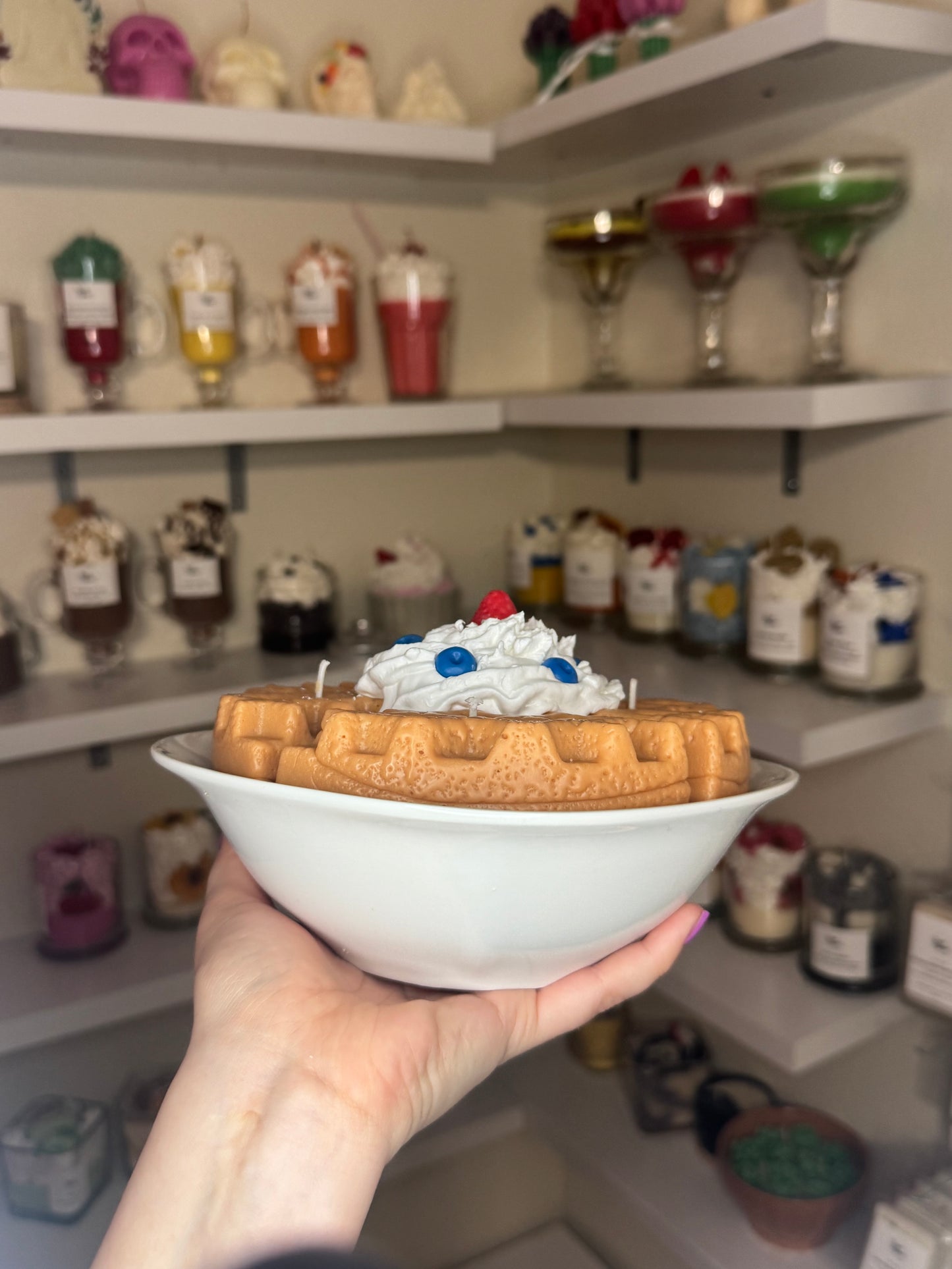 Waffle candle