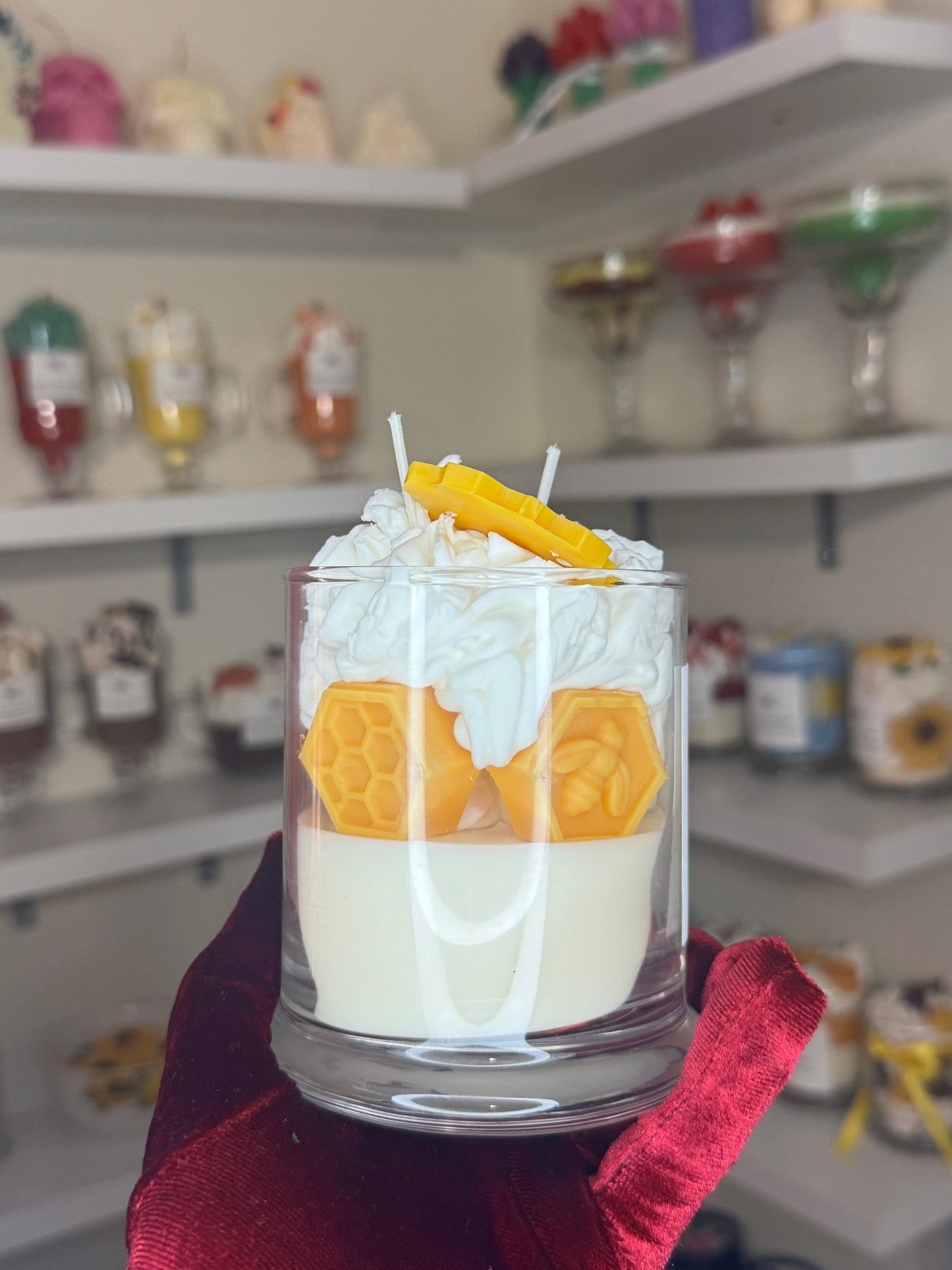 Honeycomb candle