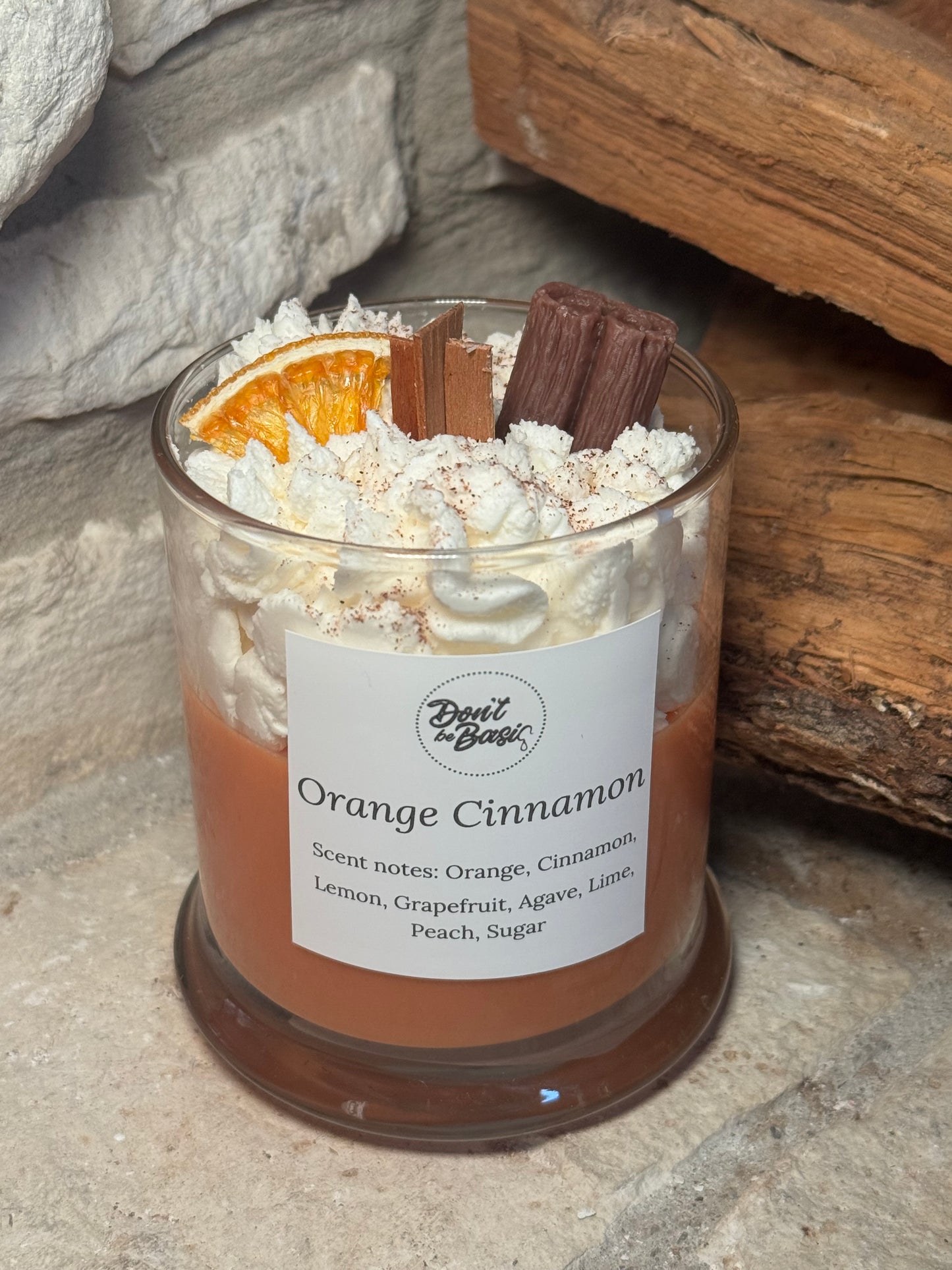 Orange cinnamon candle