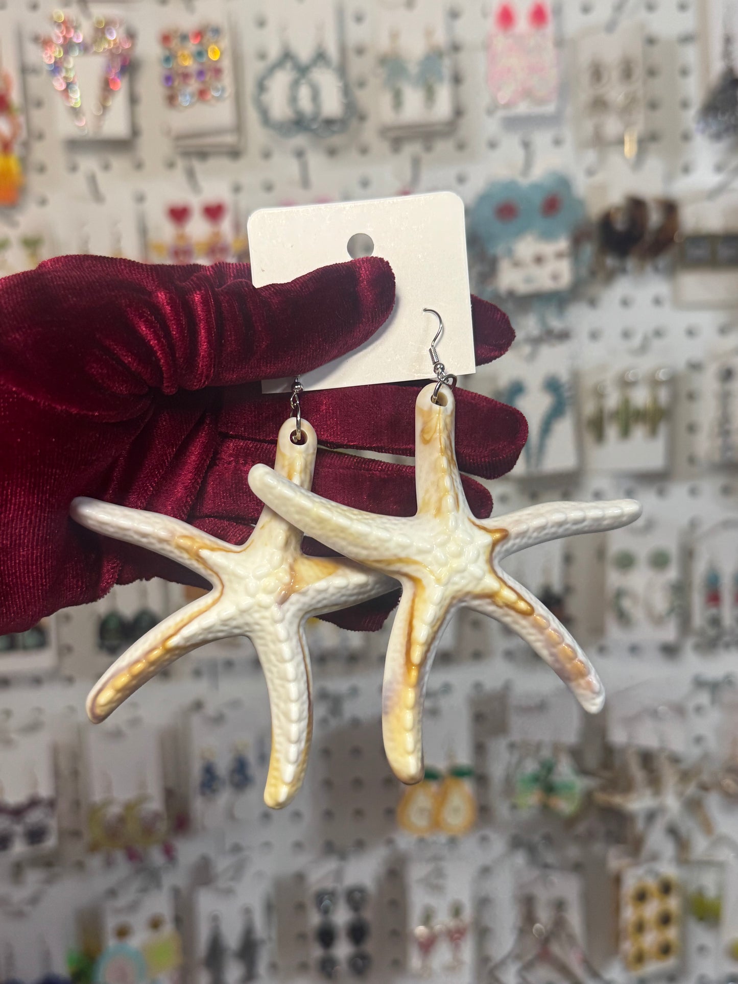 Big starfish earrings