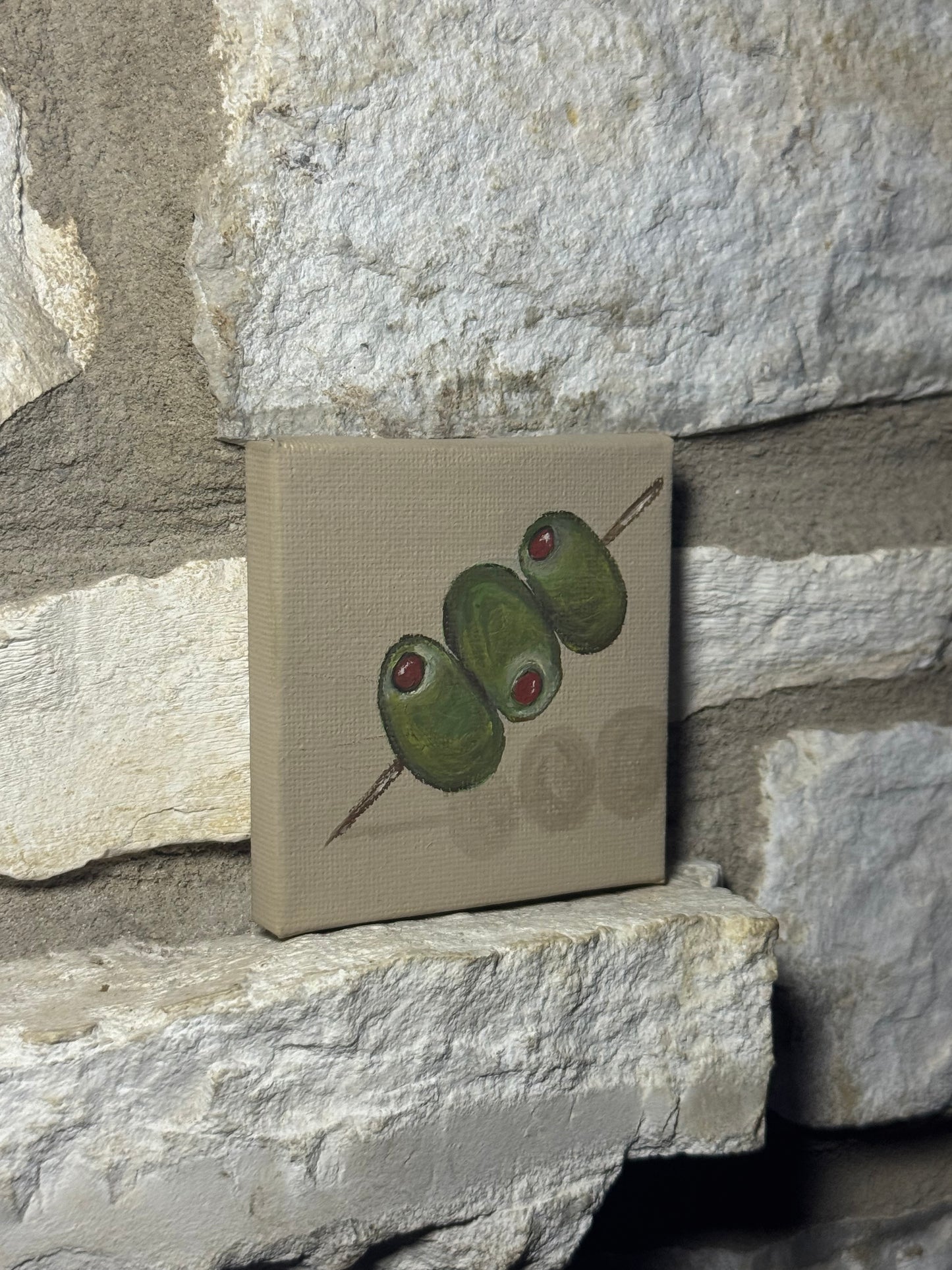 Mini food art canvas painting magnets