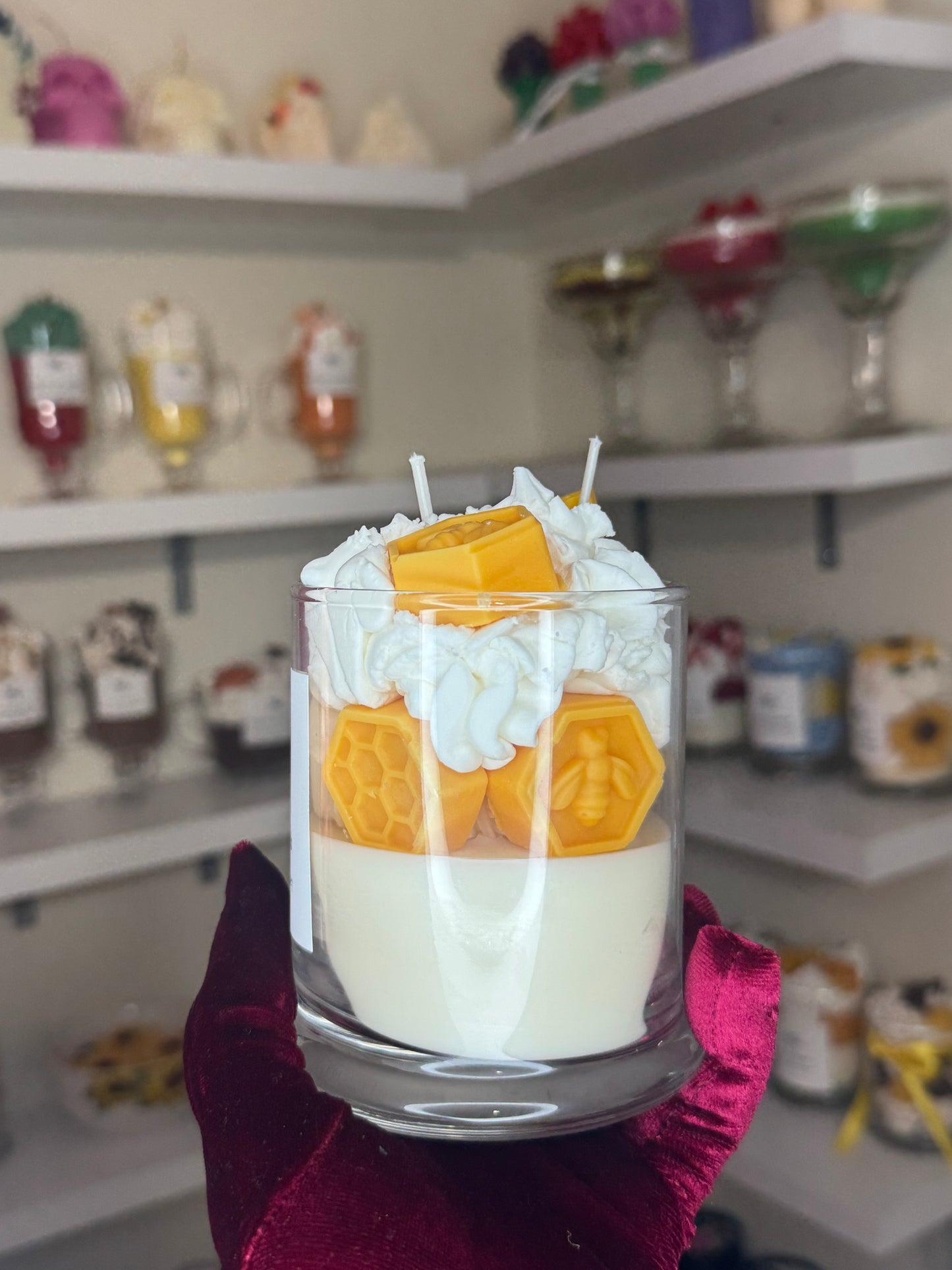 Honeycomb candle