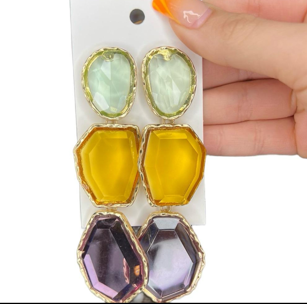Large rhinestone statement earrings
