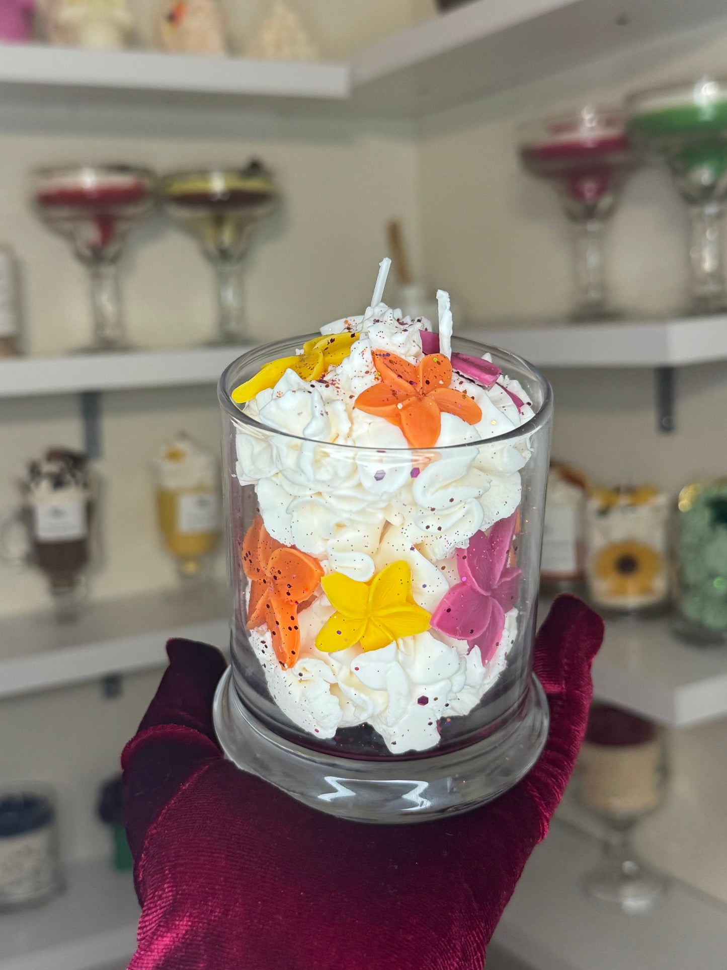 Floral candle