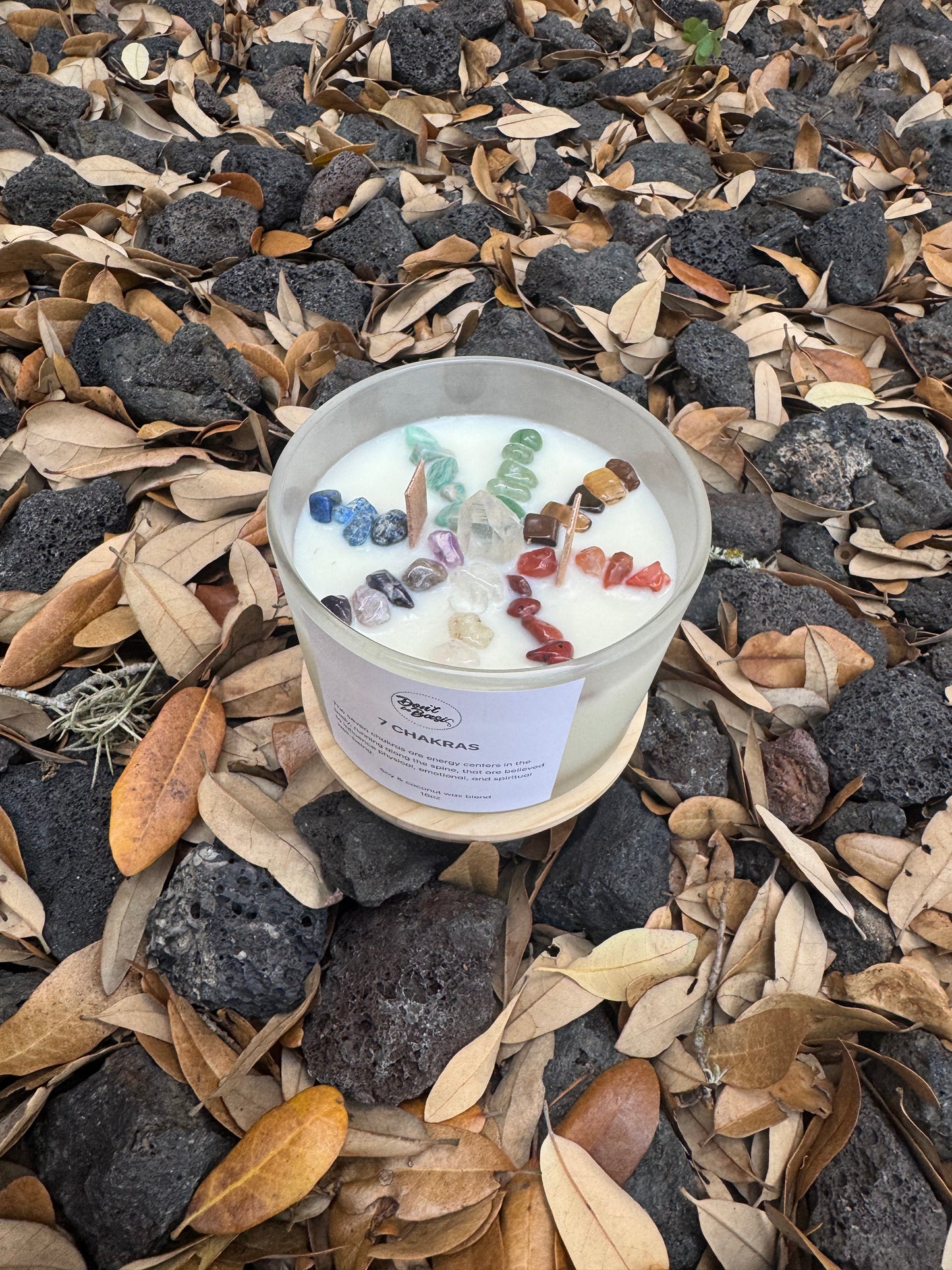 7 chakra soy coconut wax candle