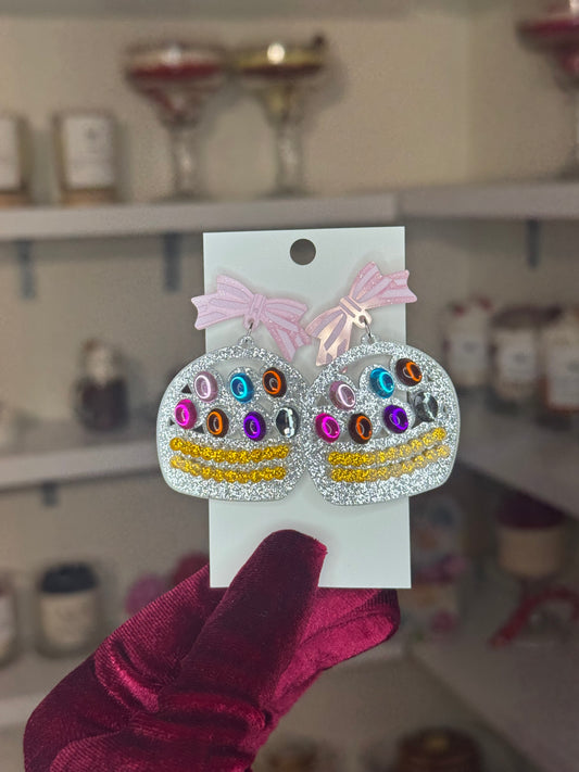 Easter basket earrings