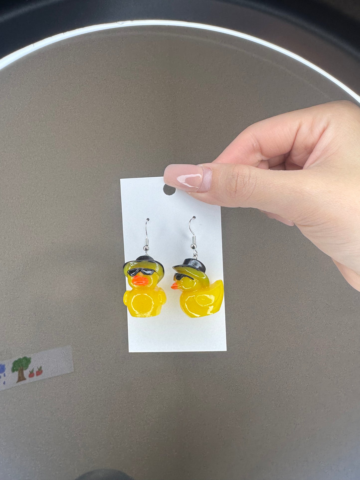 Cool rubber duck earrings