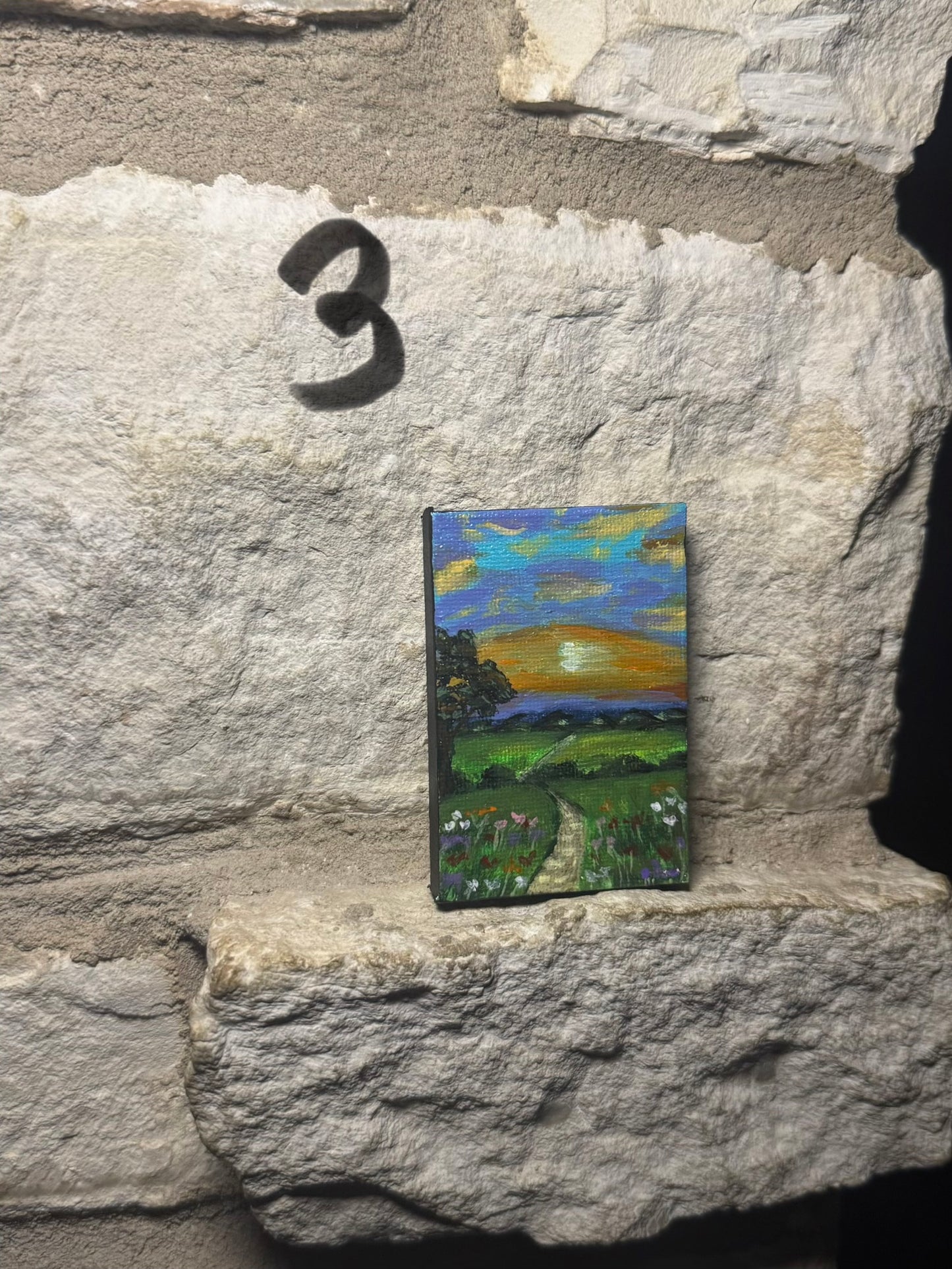 Mini landscape painting magnets