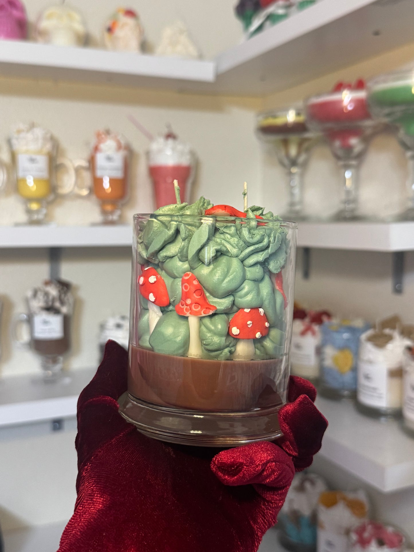 Mushroom candle