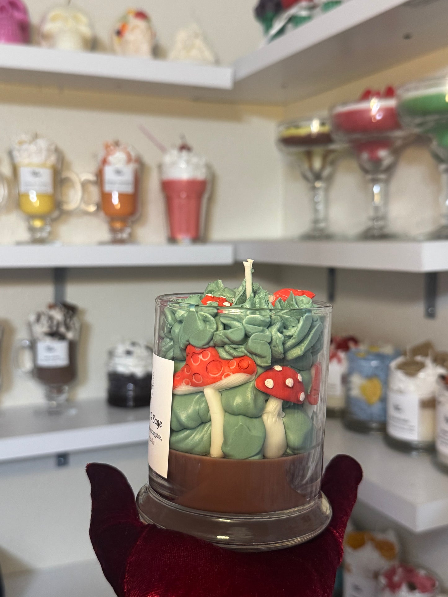 Mushroom candle