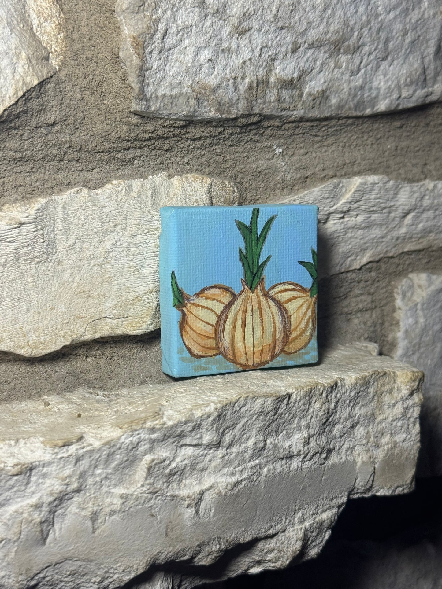 Mini food art canvas painting magnets
