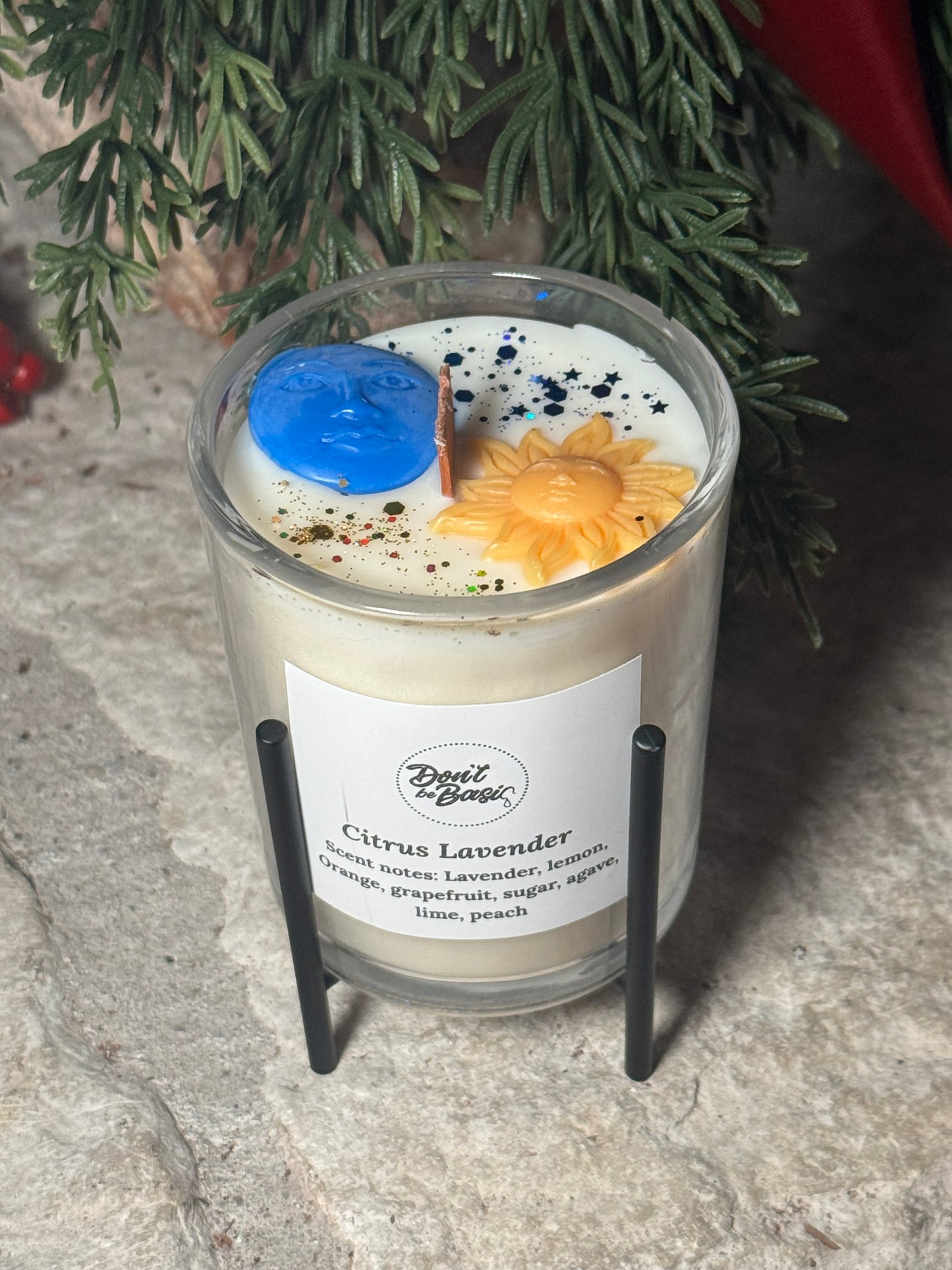 Sun and moon candle