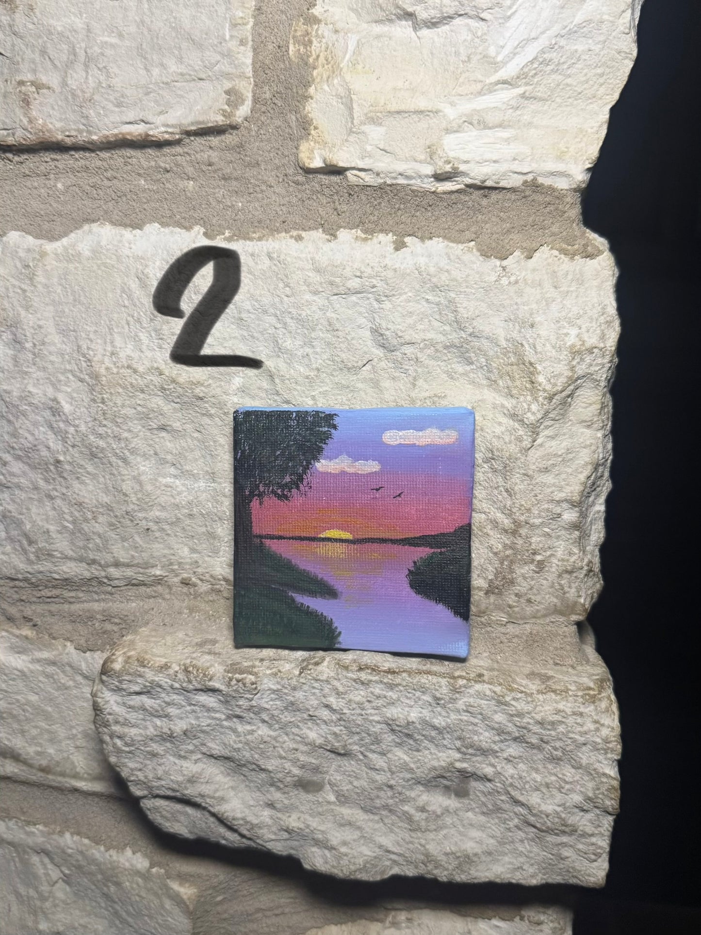 Mini landscape painting magnets