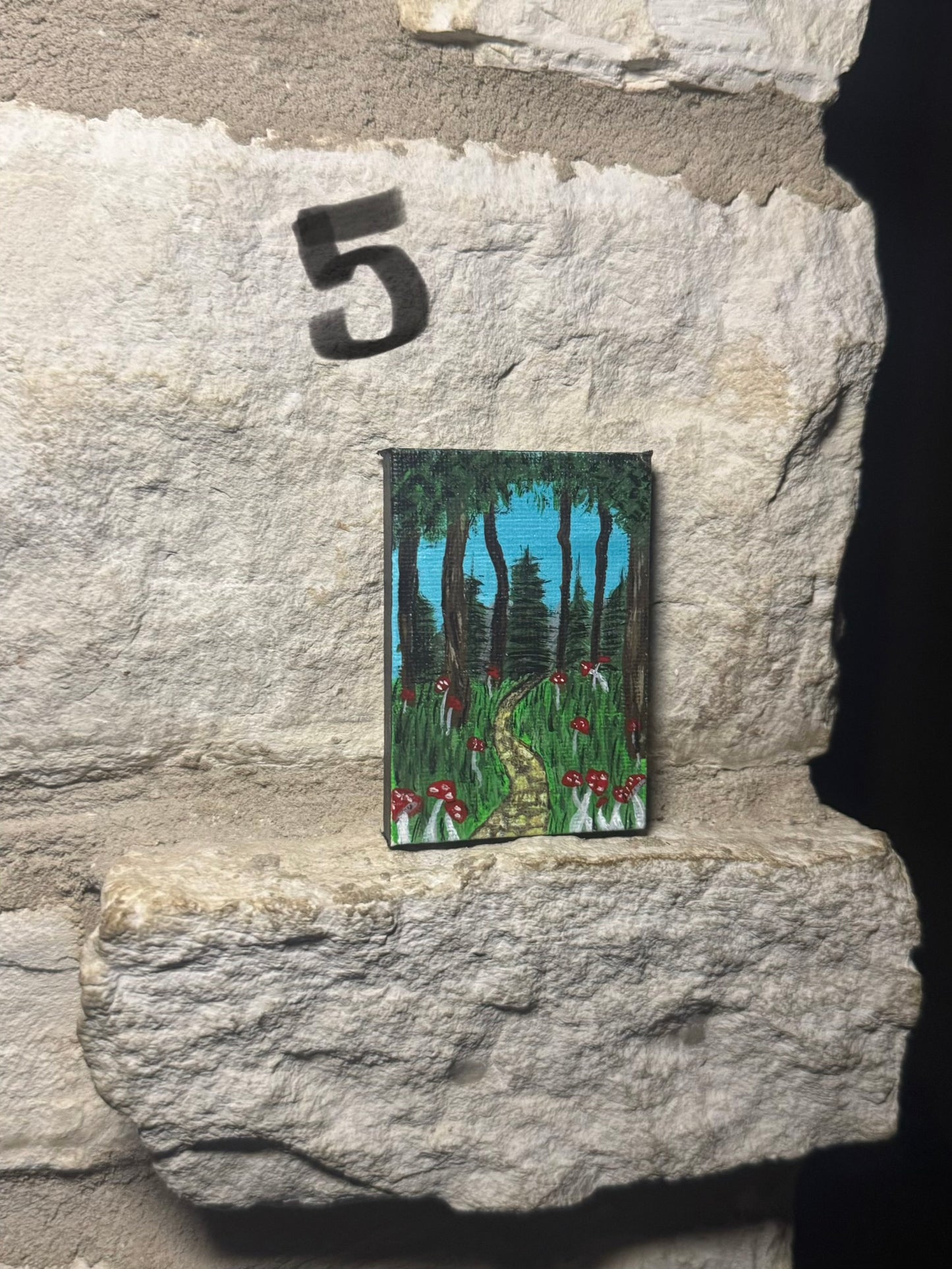 Mini landscape painting magnets