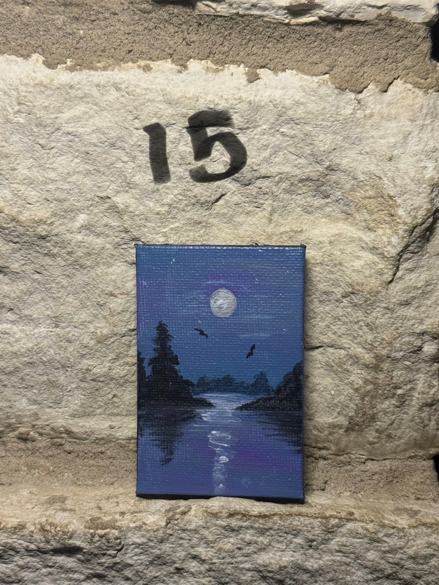 Mini landscape painting magnets