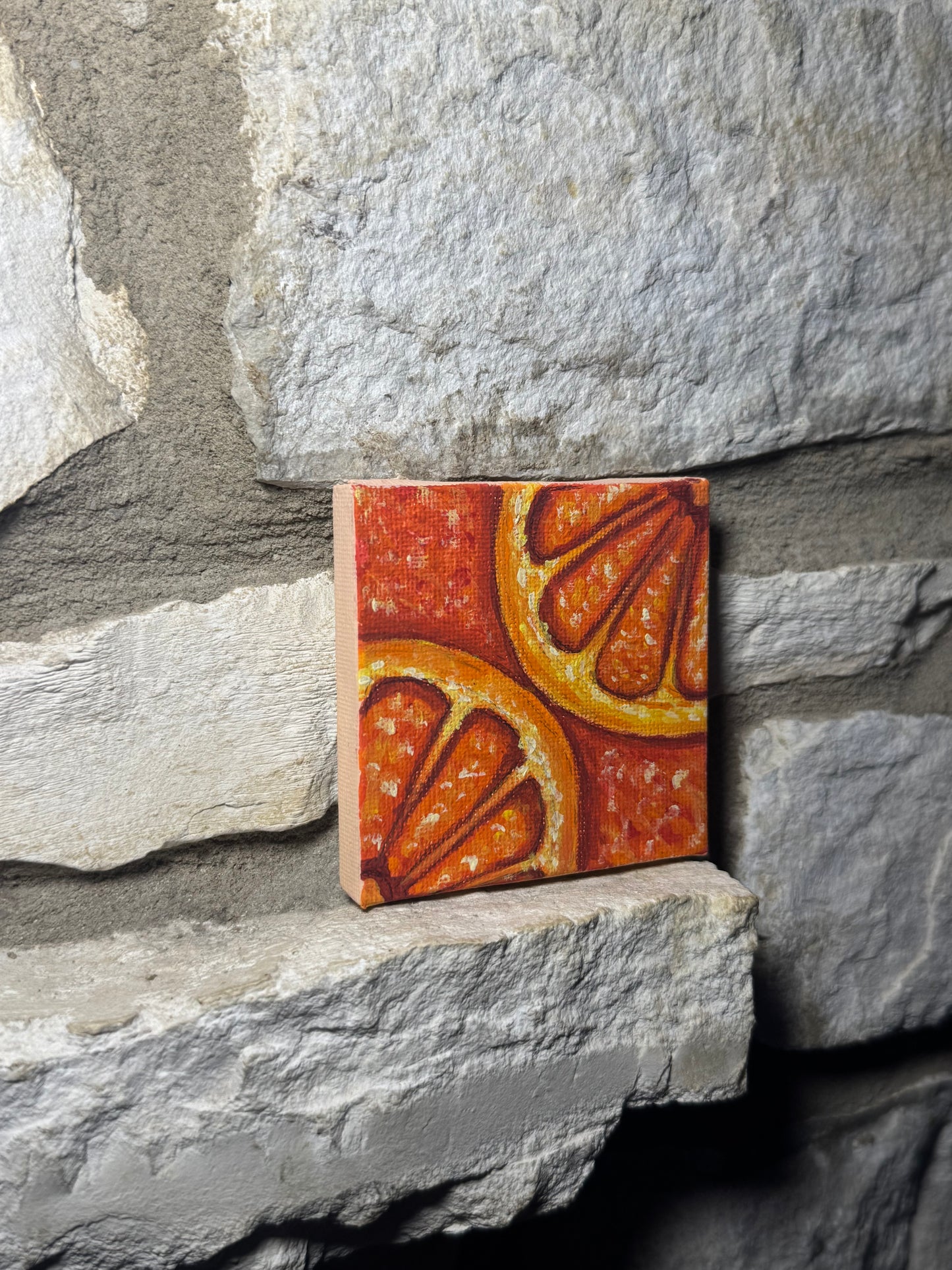Mini food art canvas painting magnets