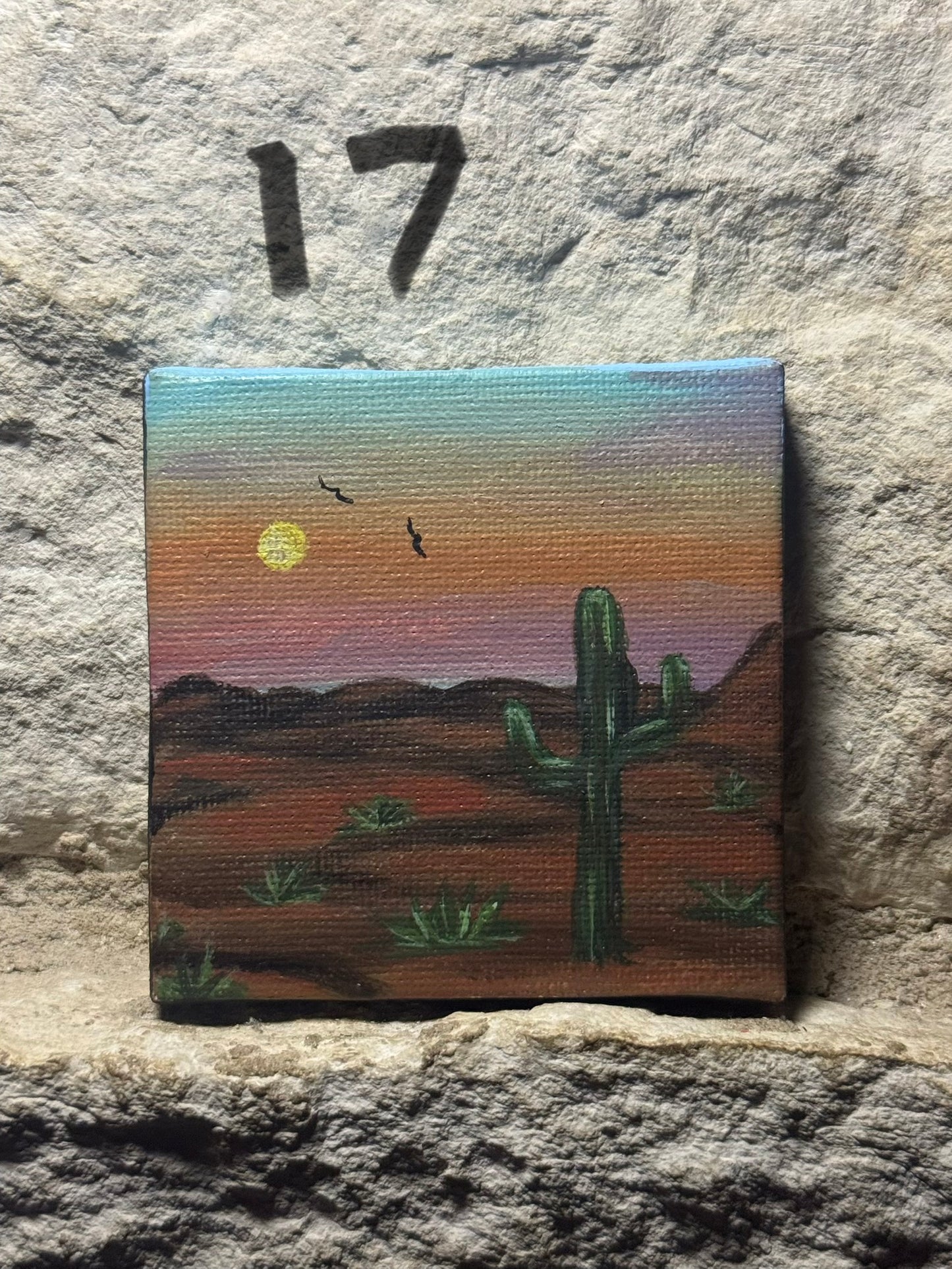 Mini landscape painting magnets