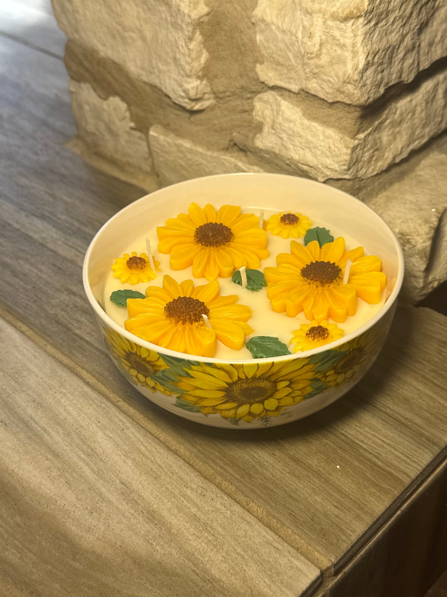 Sunflower candle