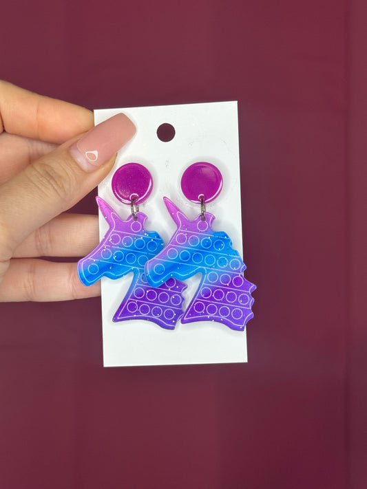 Pop it toy earrings