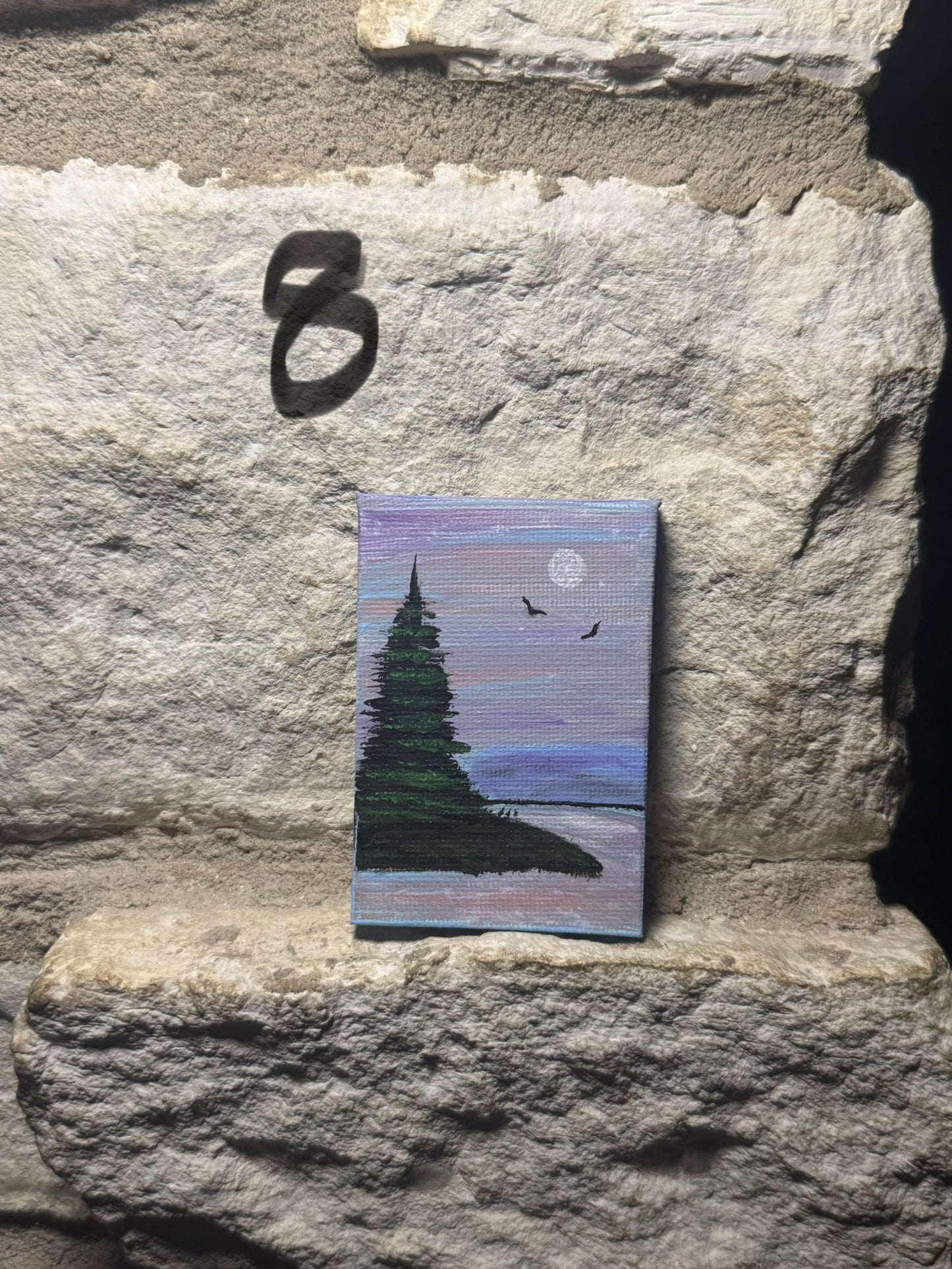 Mini landscape painting magnets