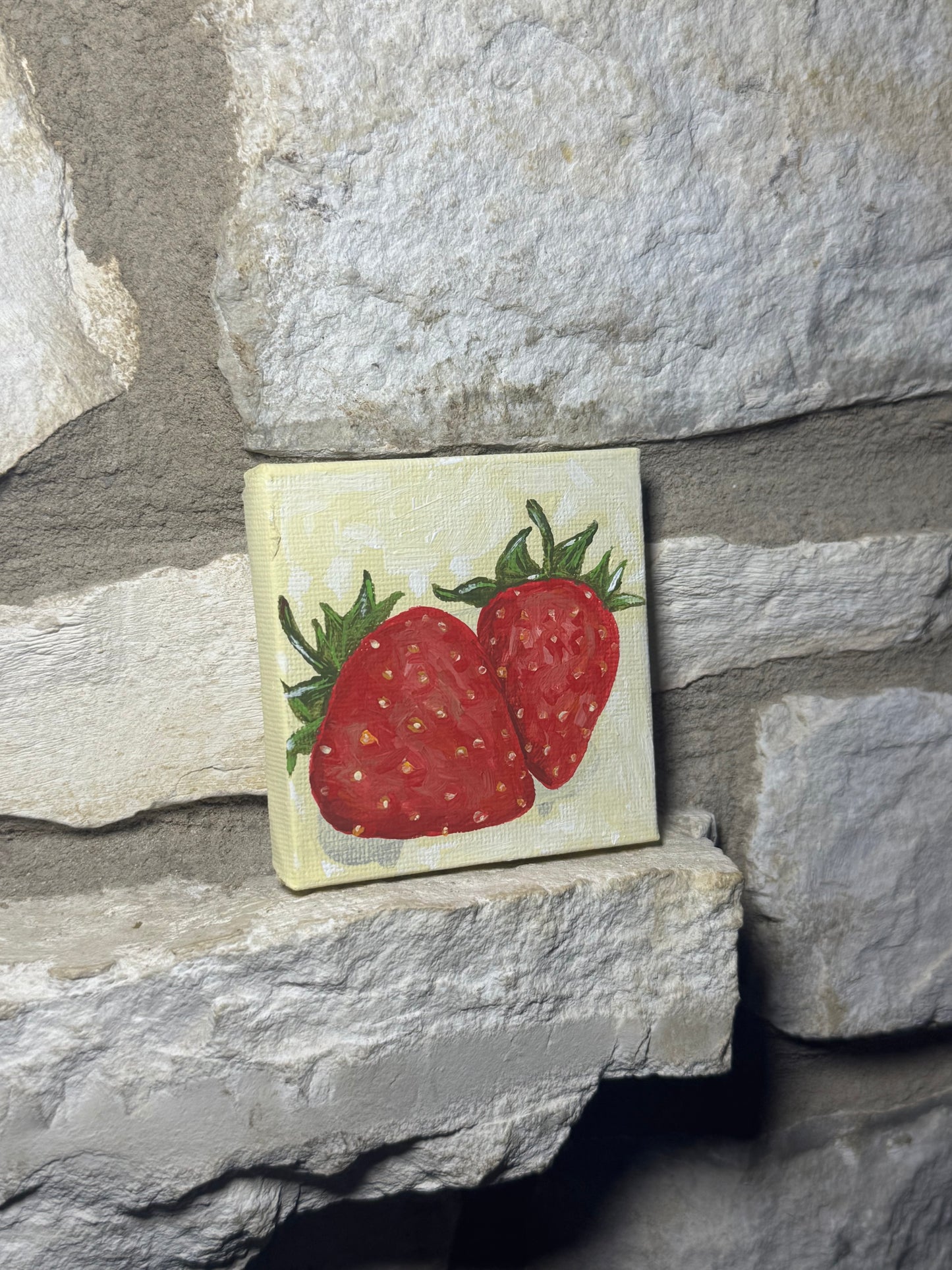 Mini food art canvas painting magnets