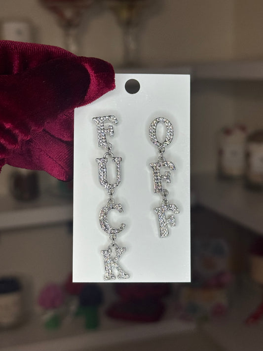 Fuck off earrings