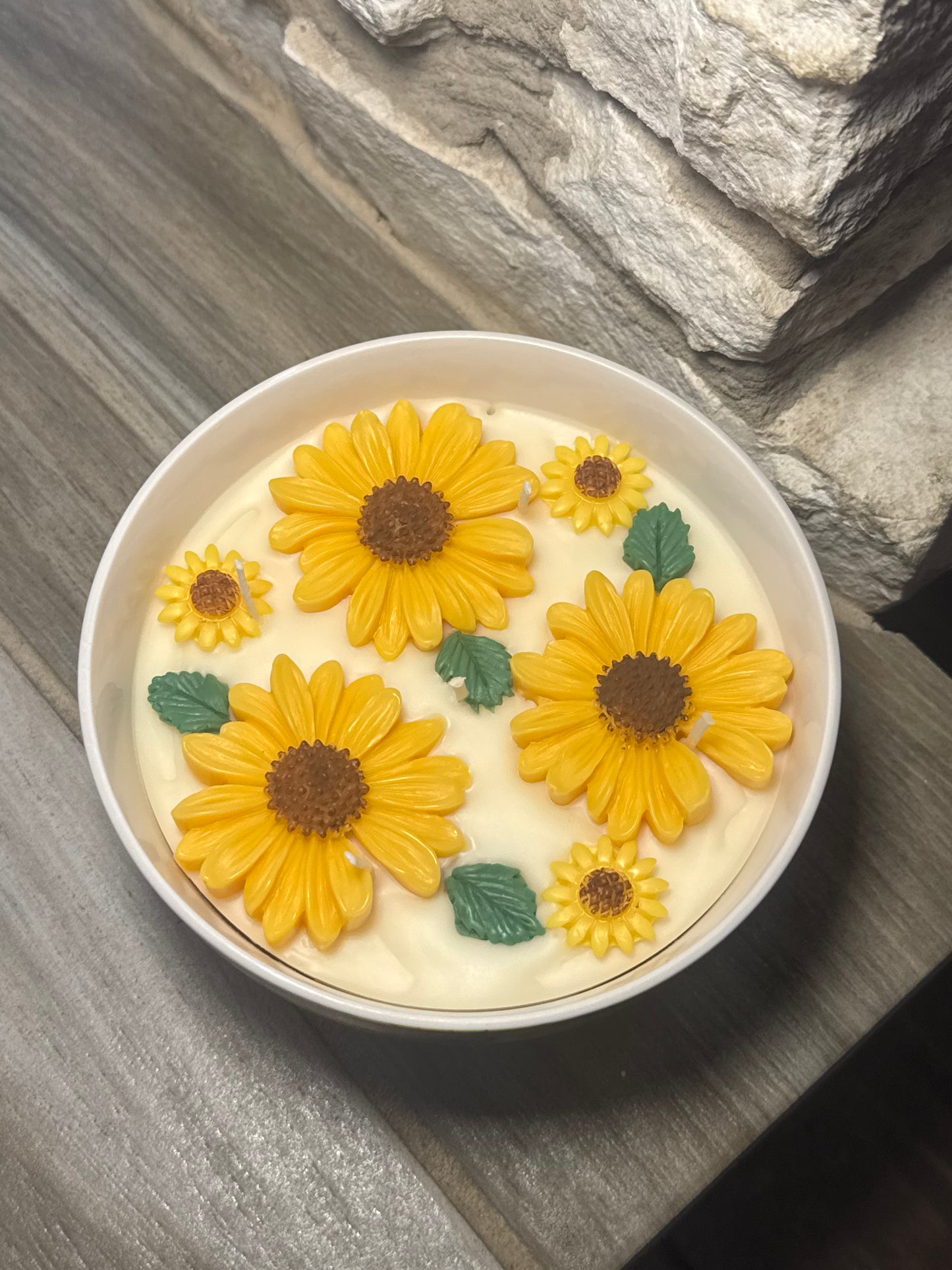 Sunflower candle