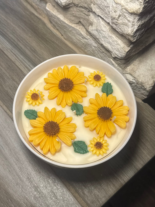 Sunflower candle