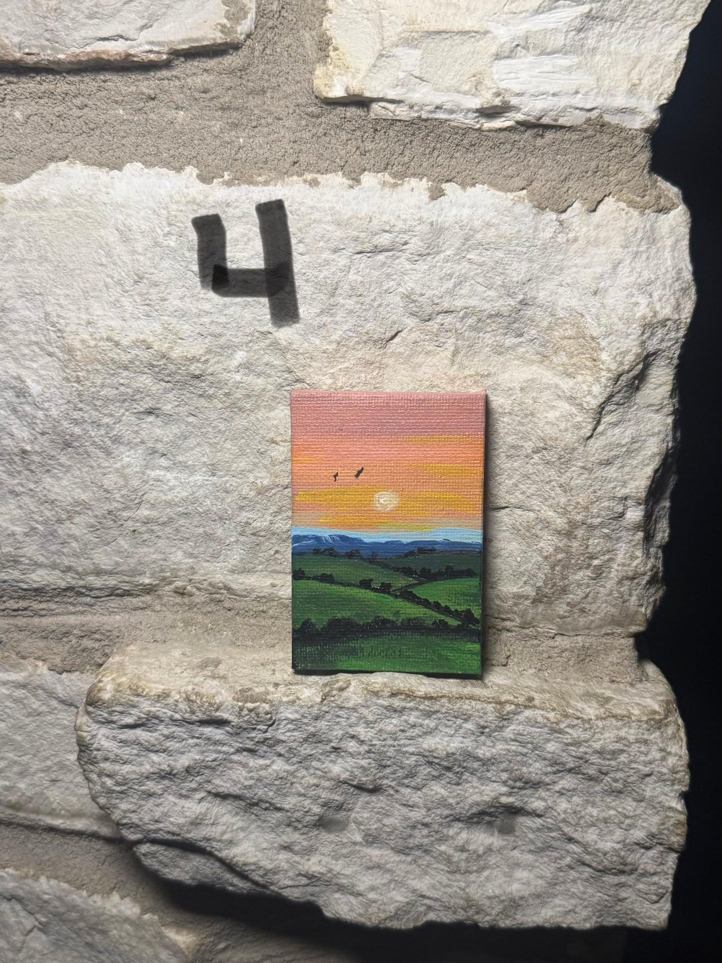 Mini landscape painting magnets