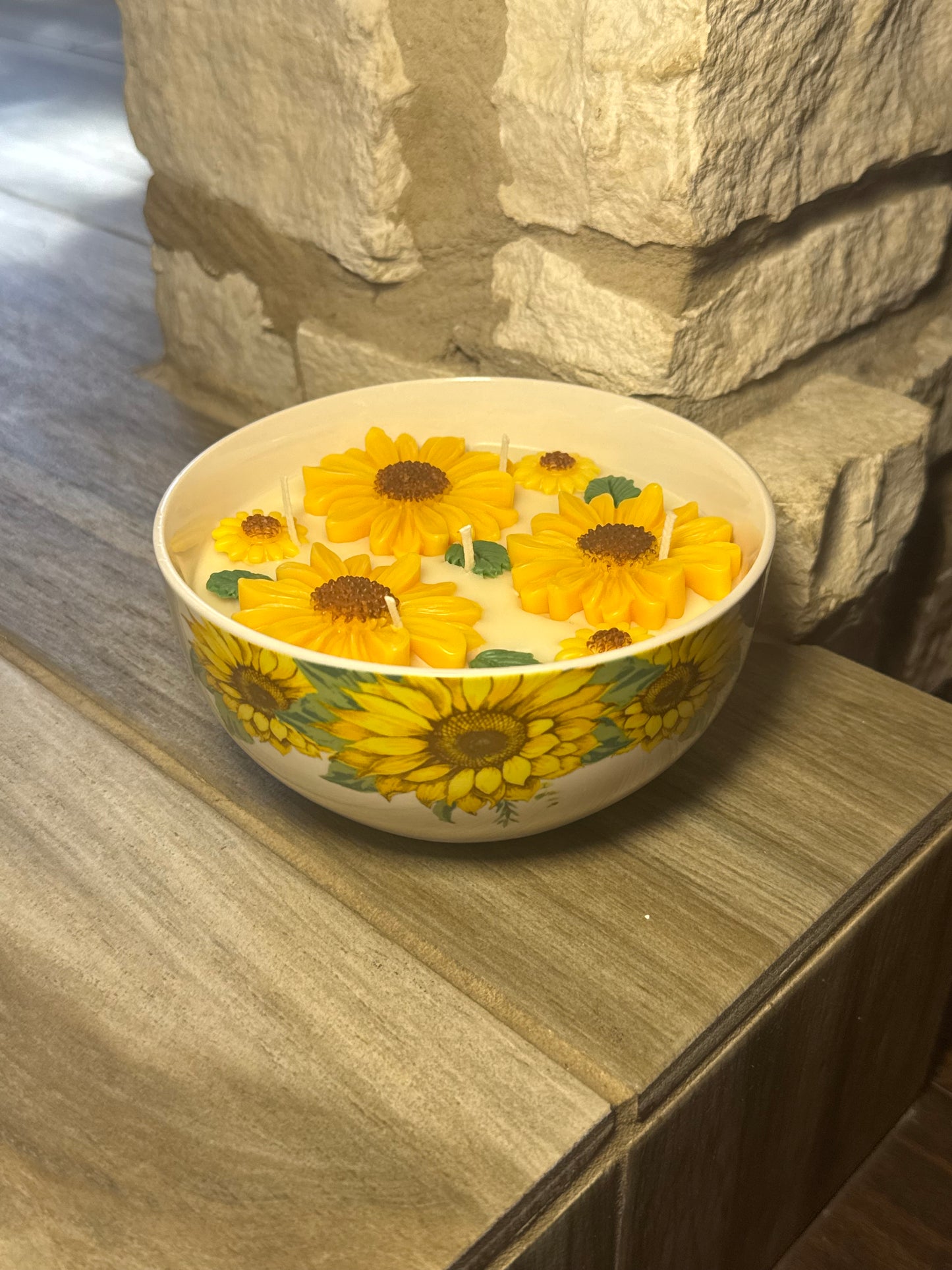 Sunflower candle