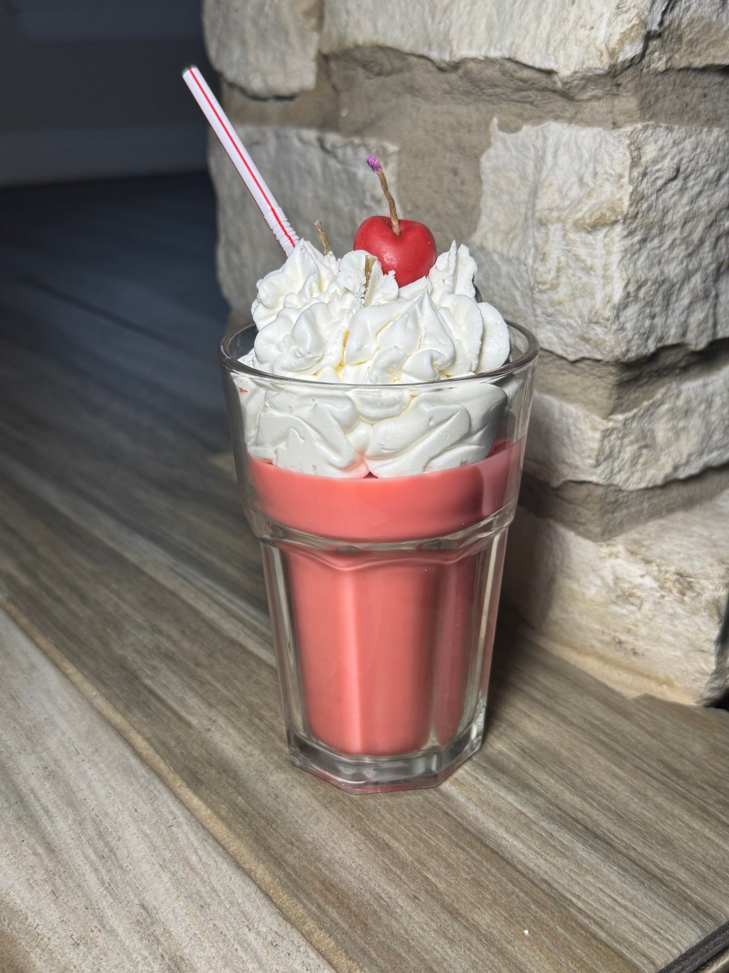 Strawberry shake candle