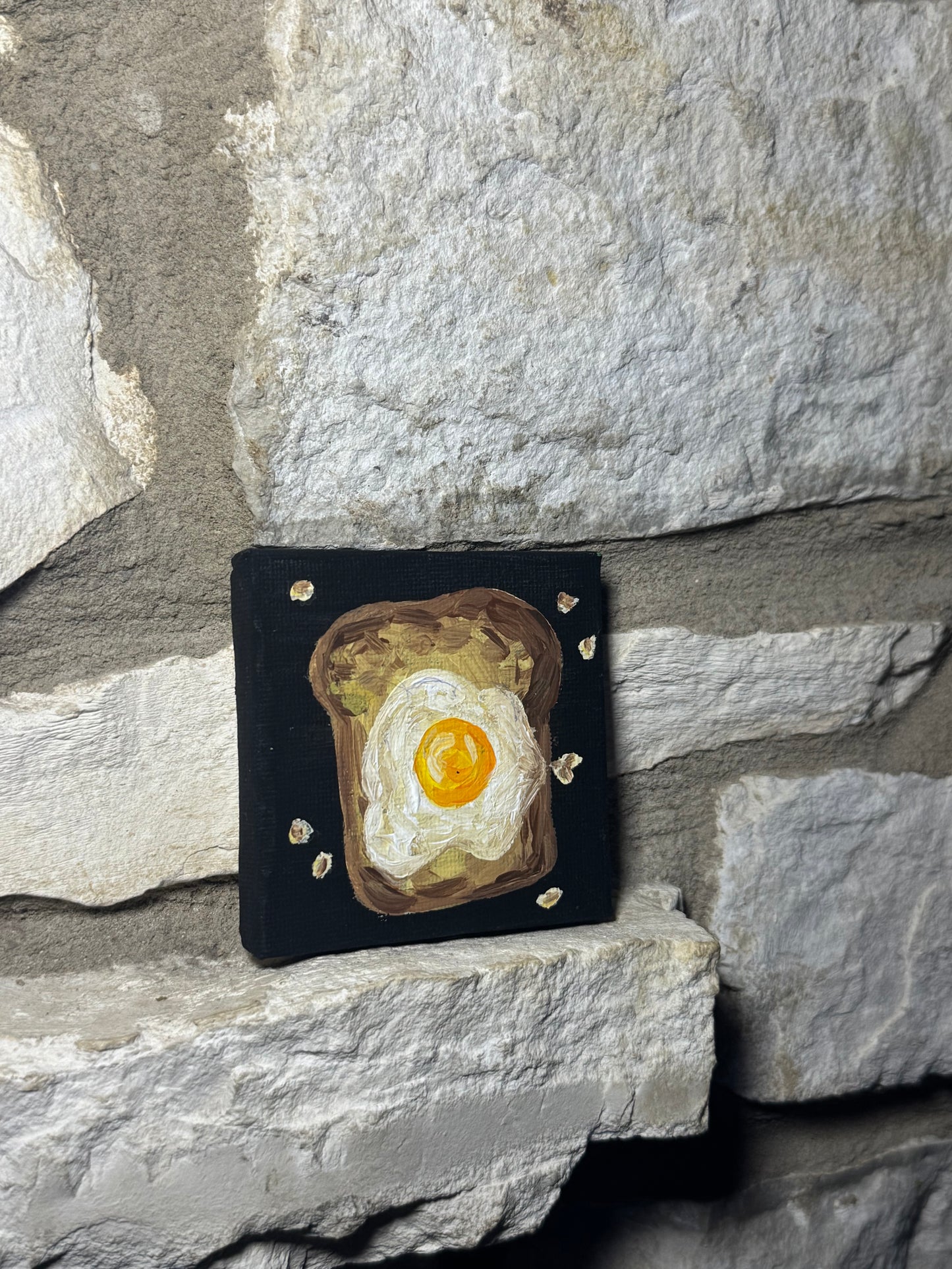 Mini food art canvas painting magnets