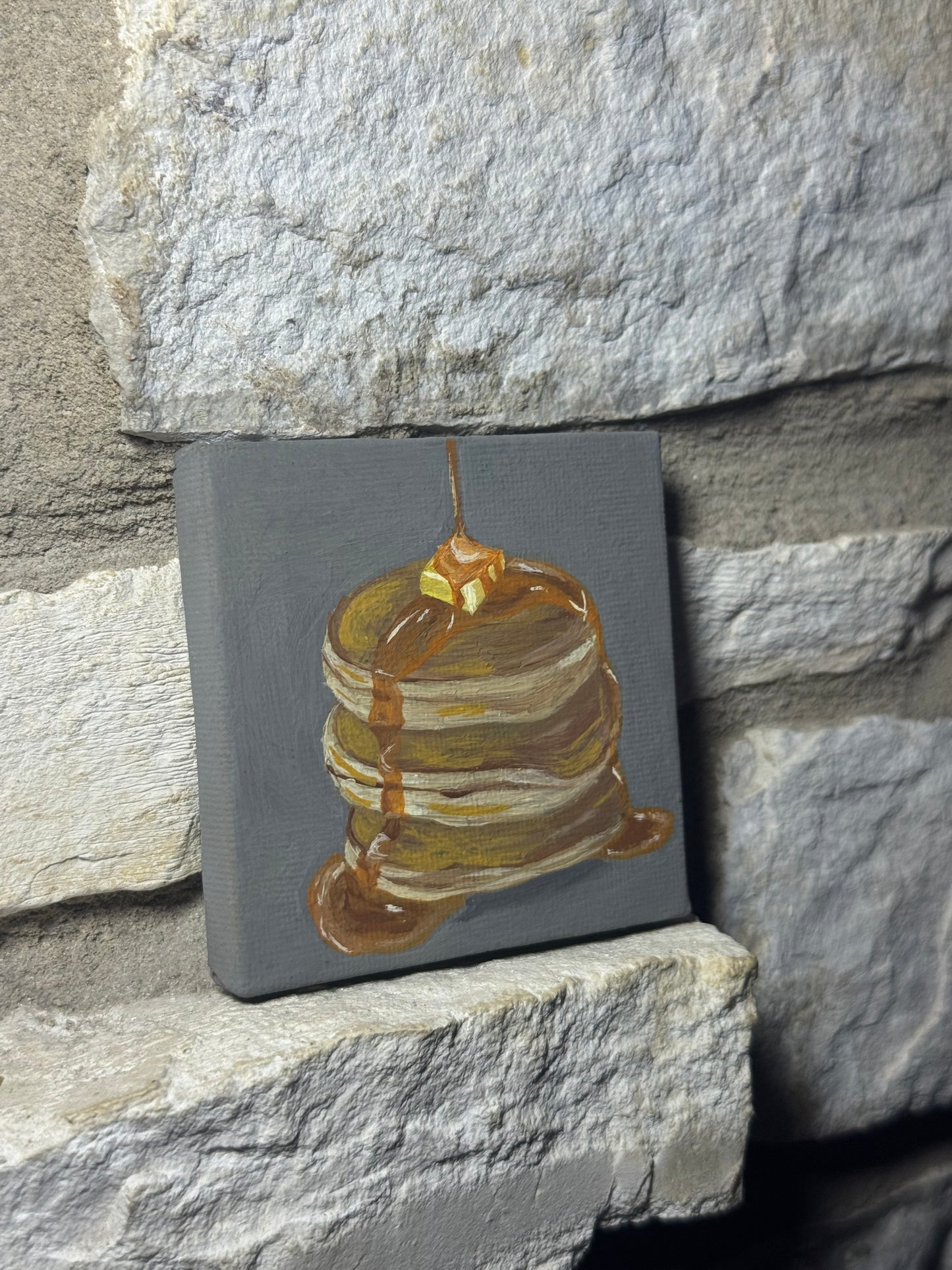Mini food art canvas painting magnets
