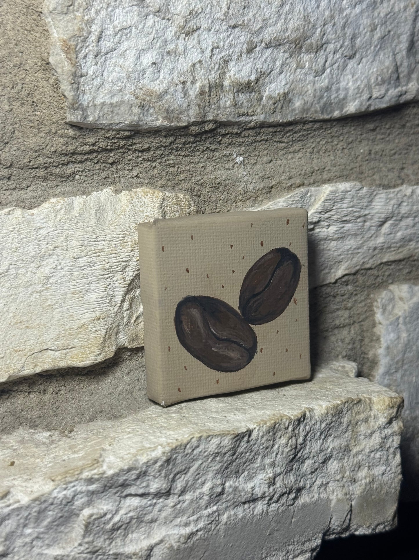 Mini food art canvas painting magnets