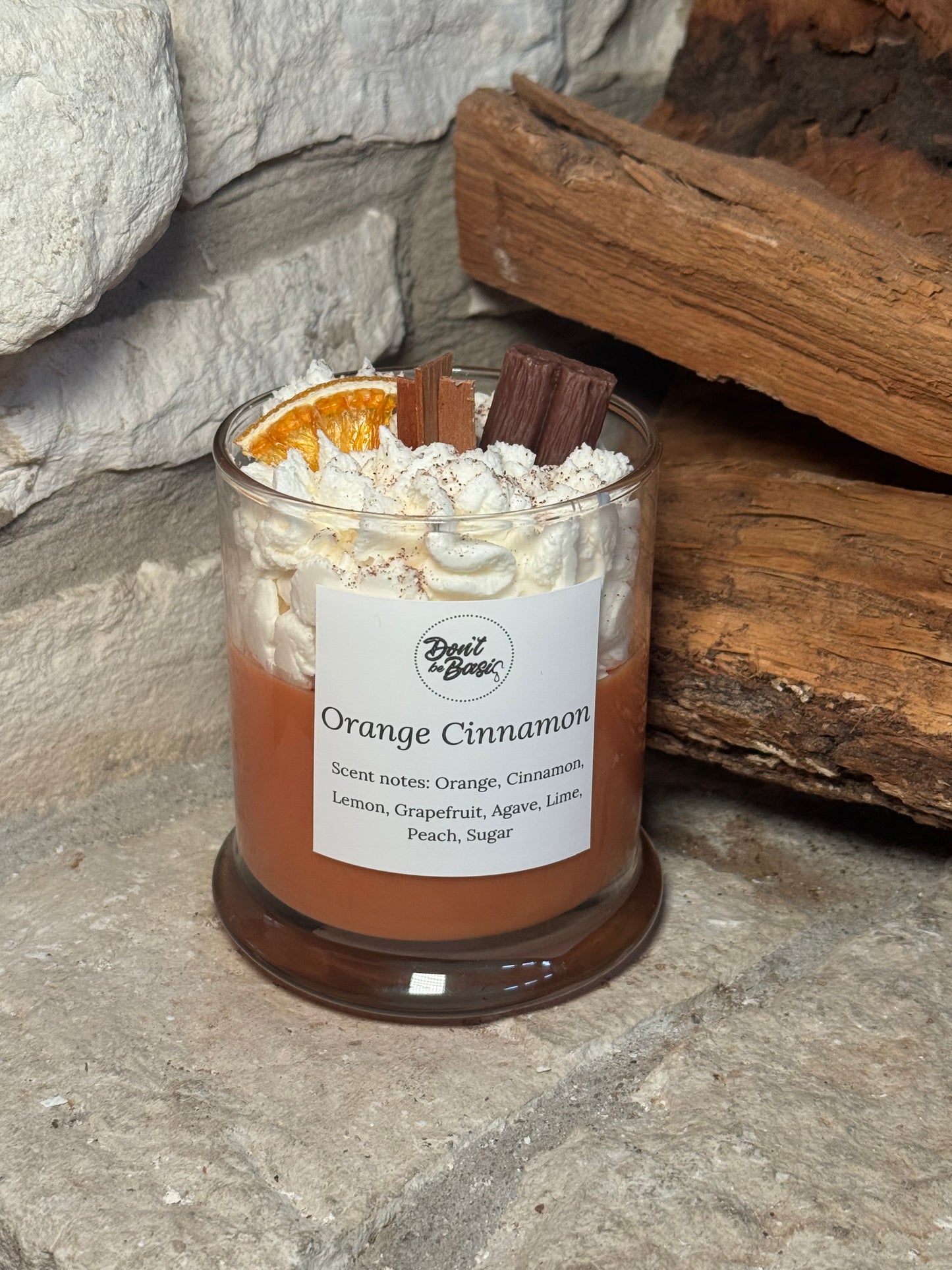 Orange cinnamon candle