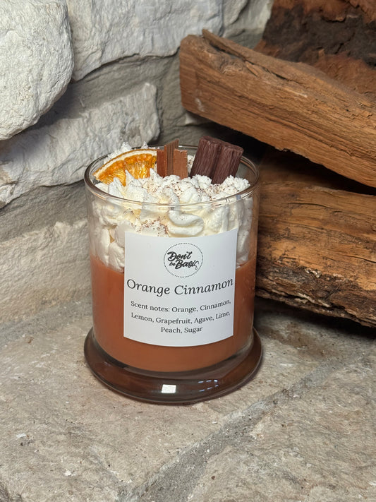 Orange cinnamon candle