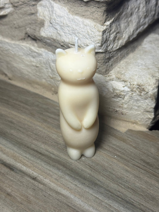 Mini cat pillar candle
