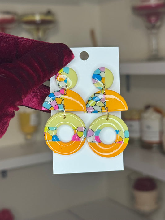 Colorful statement earrings