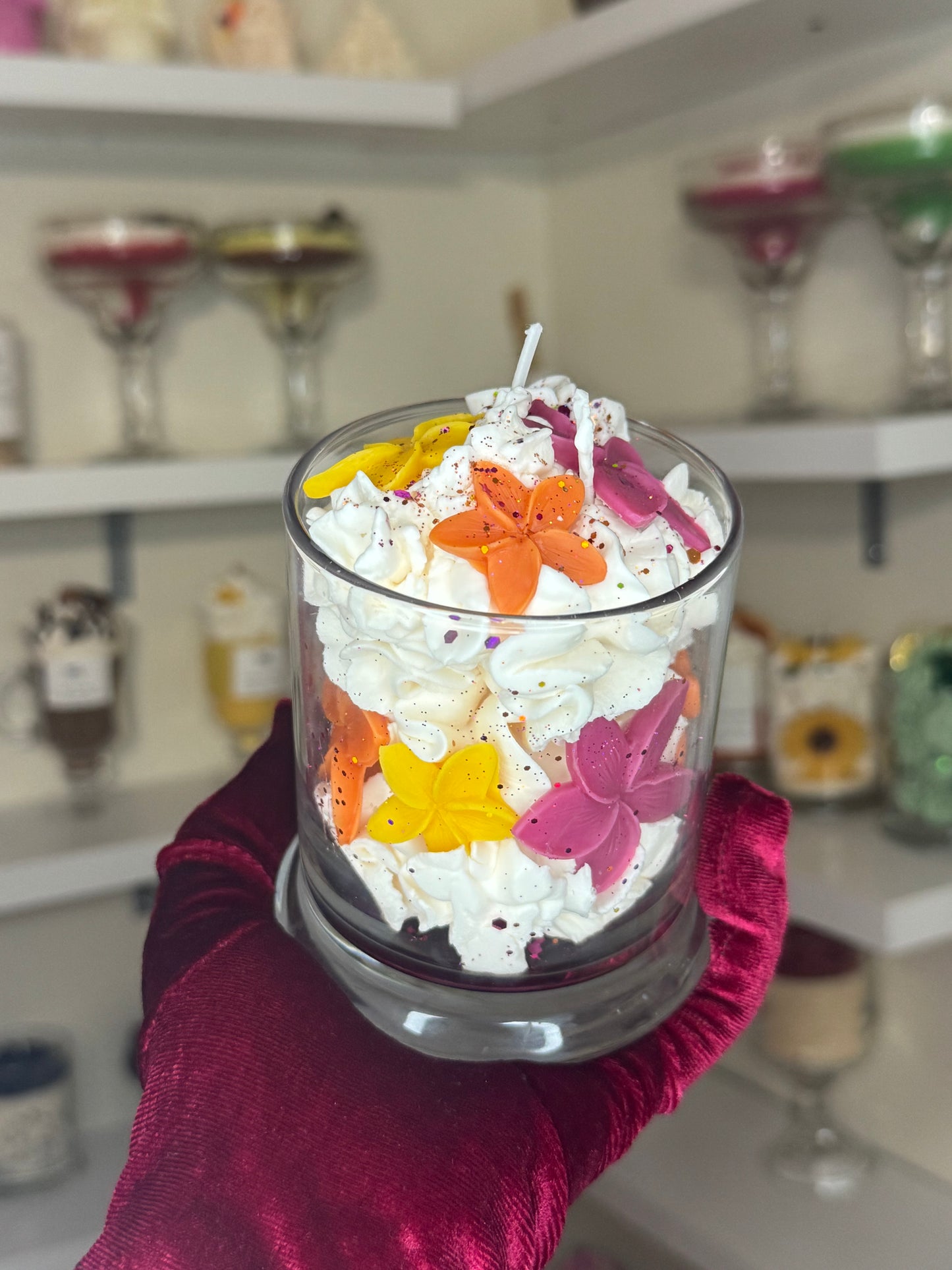 Floral candle