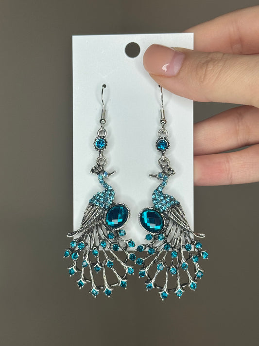Peacock earrings