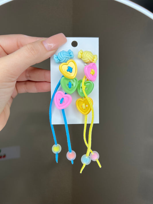 Button earrings