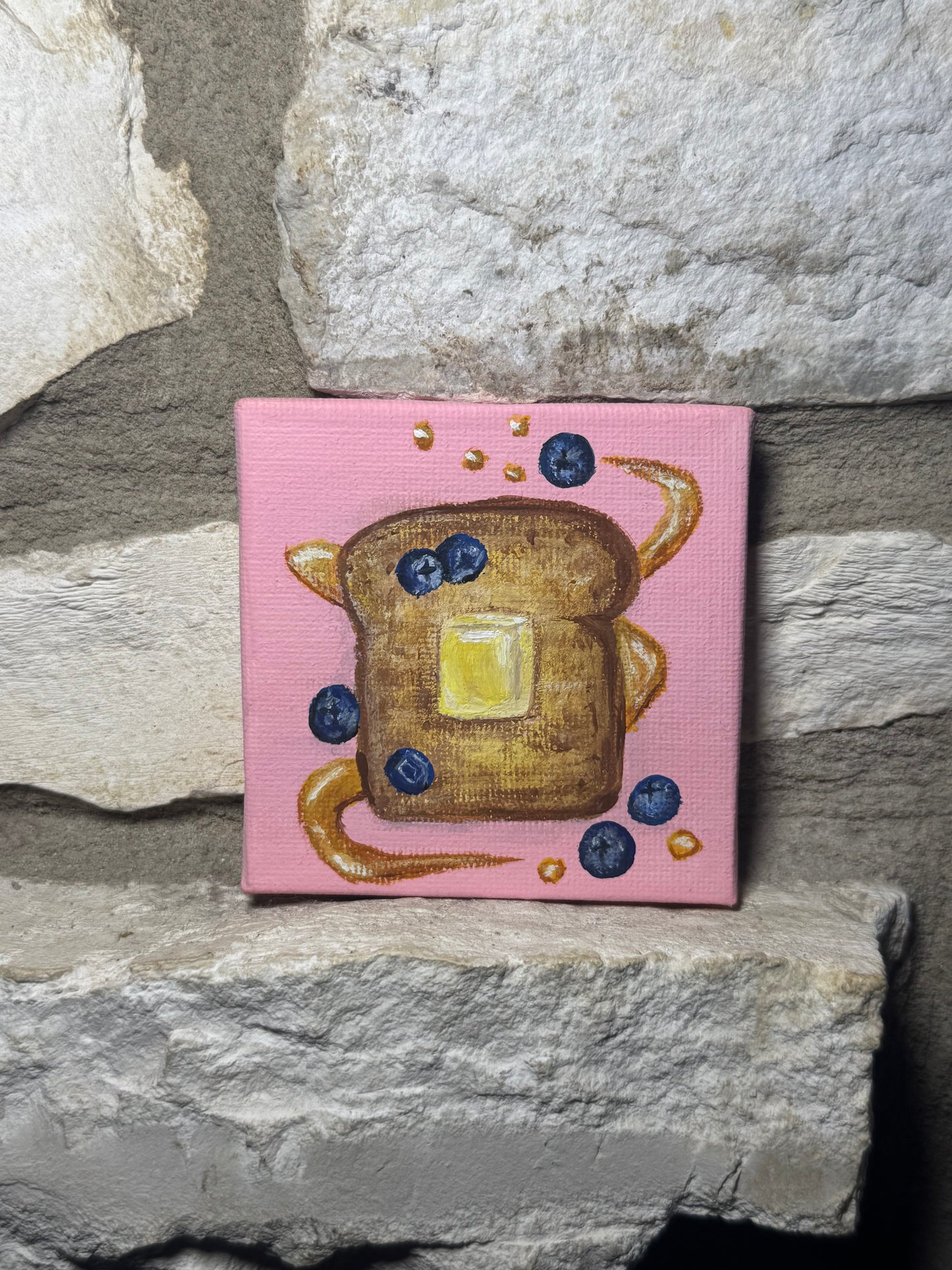 Mini food art canvas painting magnets